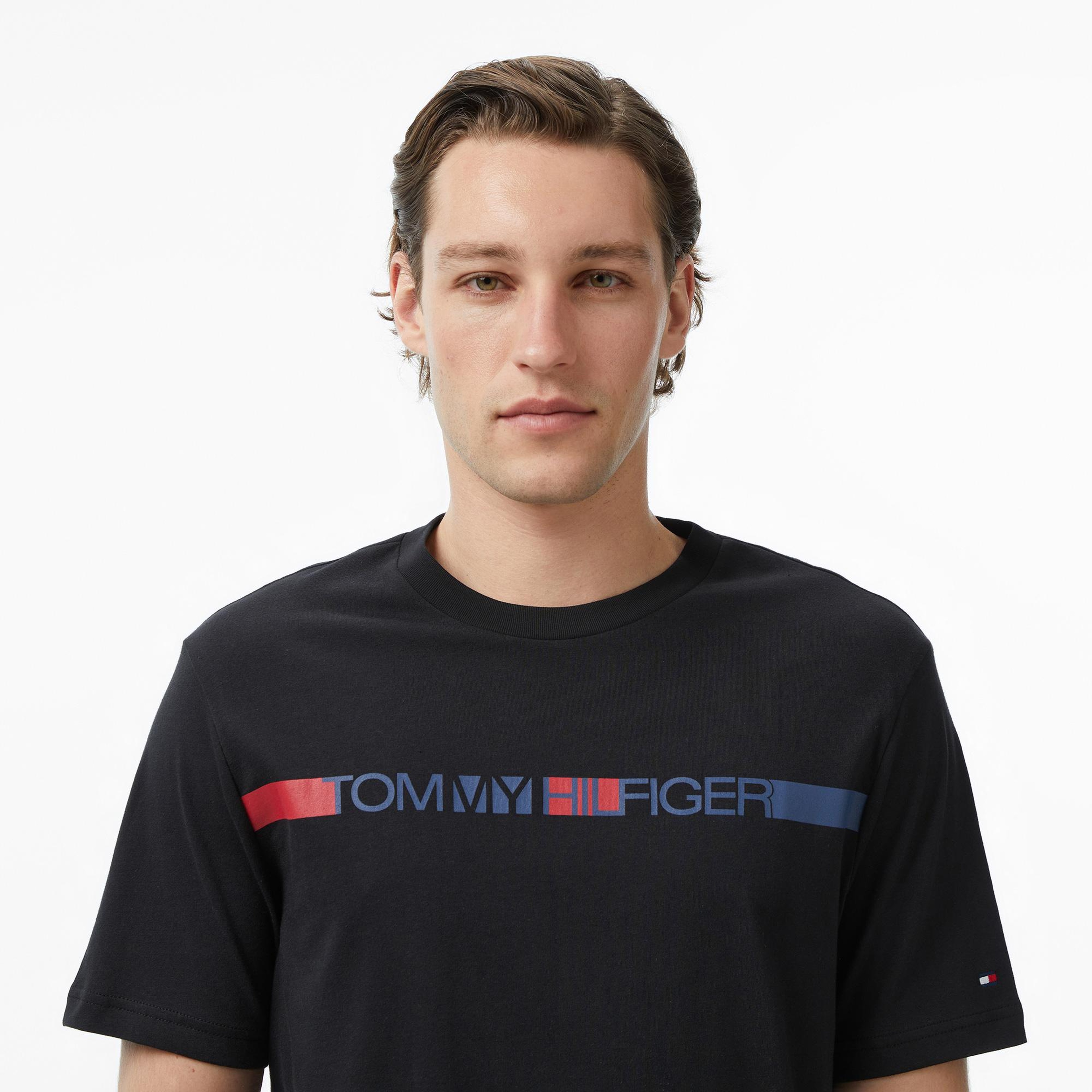 Tommy Hilfiger Brand Love Erkek Siyah T-Shirt
