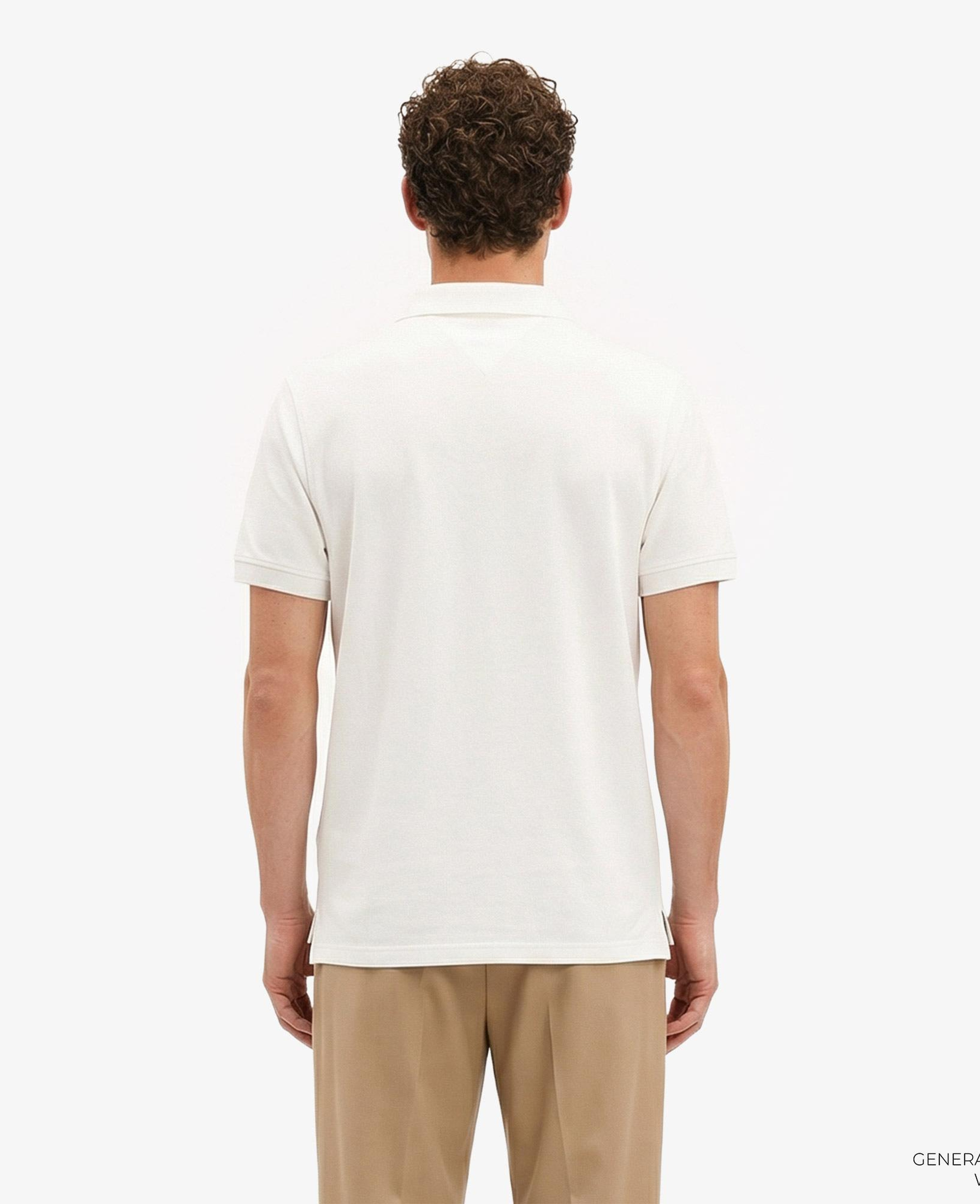 Tommy Hilfiger Classic Flag Erkek Beyaz Polo Yaka T-Shirt