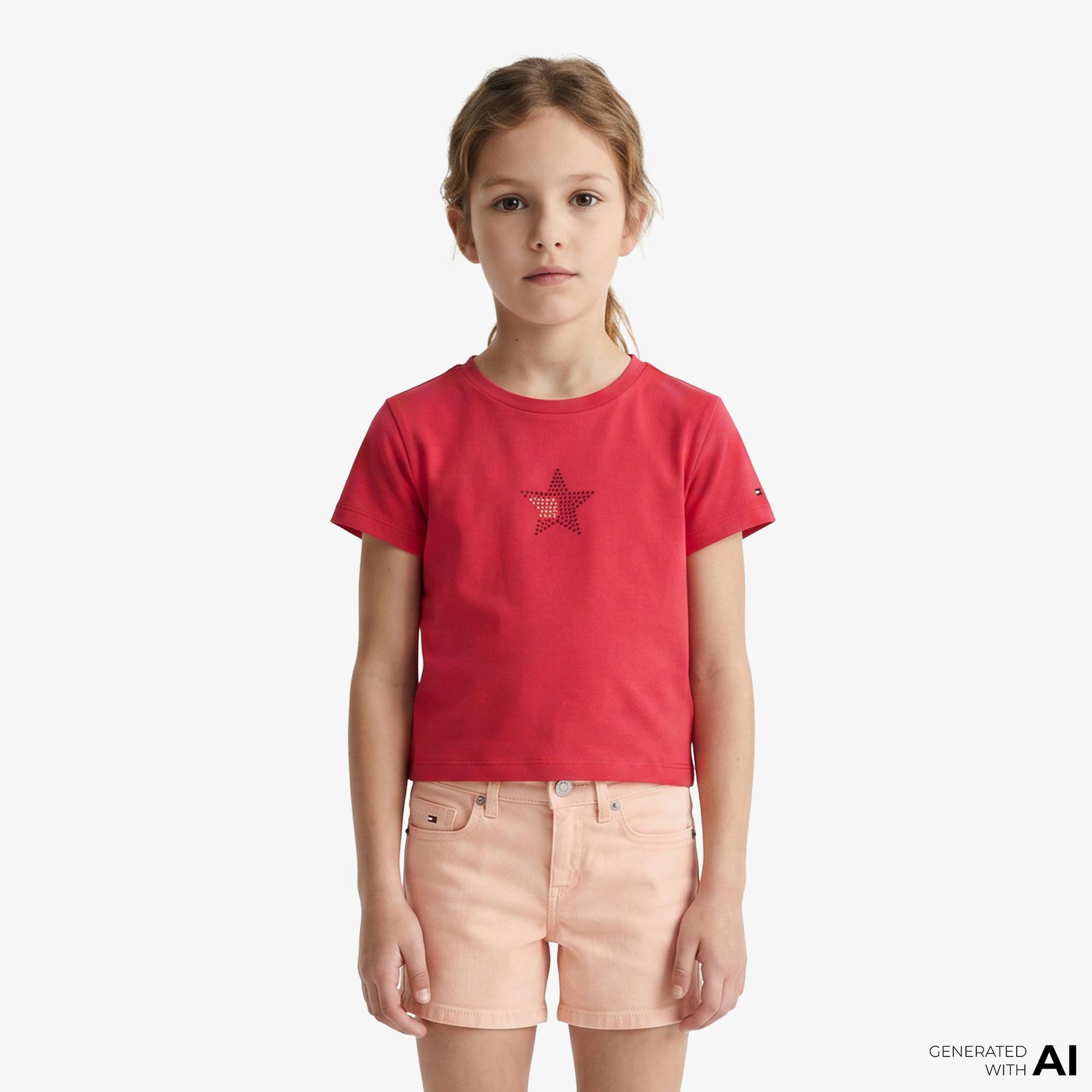 Tommy Hilfiger Star Çocuk Kırmızı T-Shirt