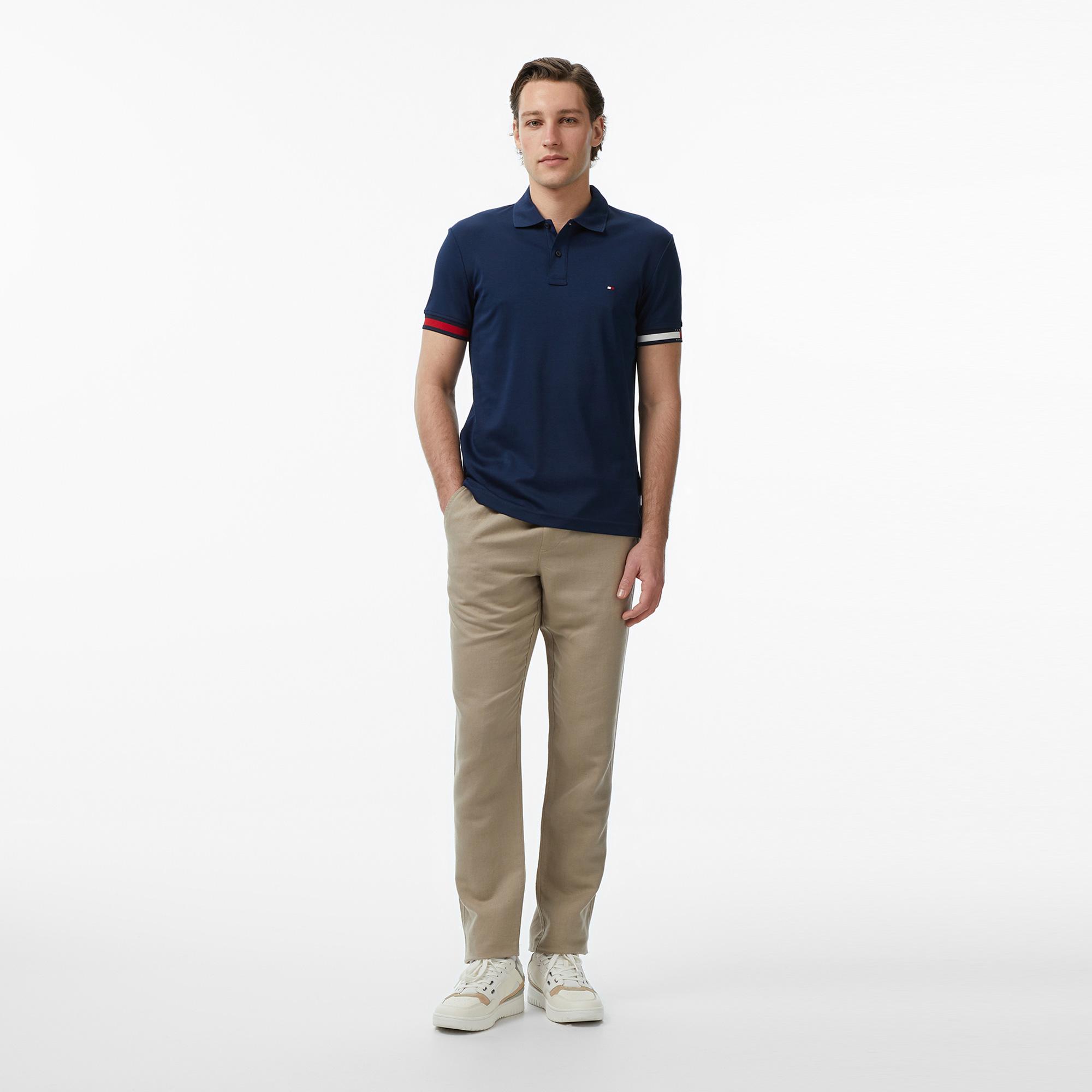 Tommy Hilfiger Erkek Lacivert Polo Yaka T-Shirt