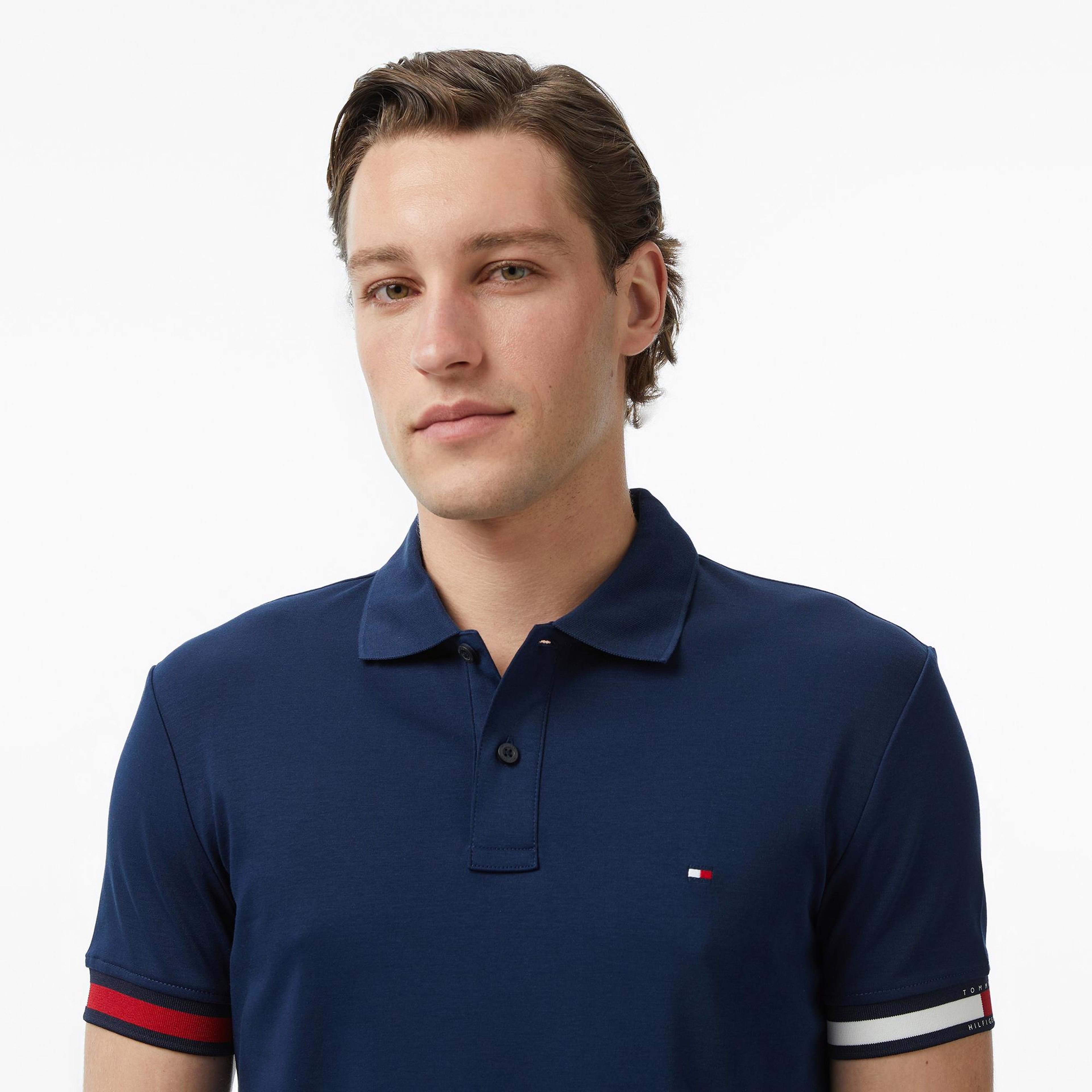 Tommy Hilfiger Erkek Lacivert Polo Yaka T-Shirt