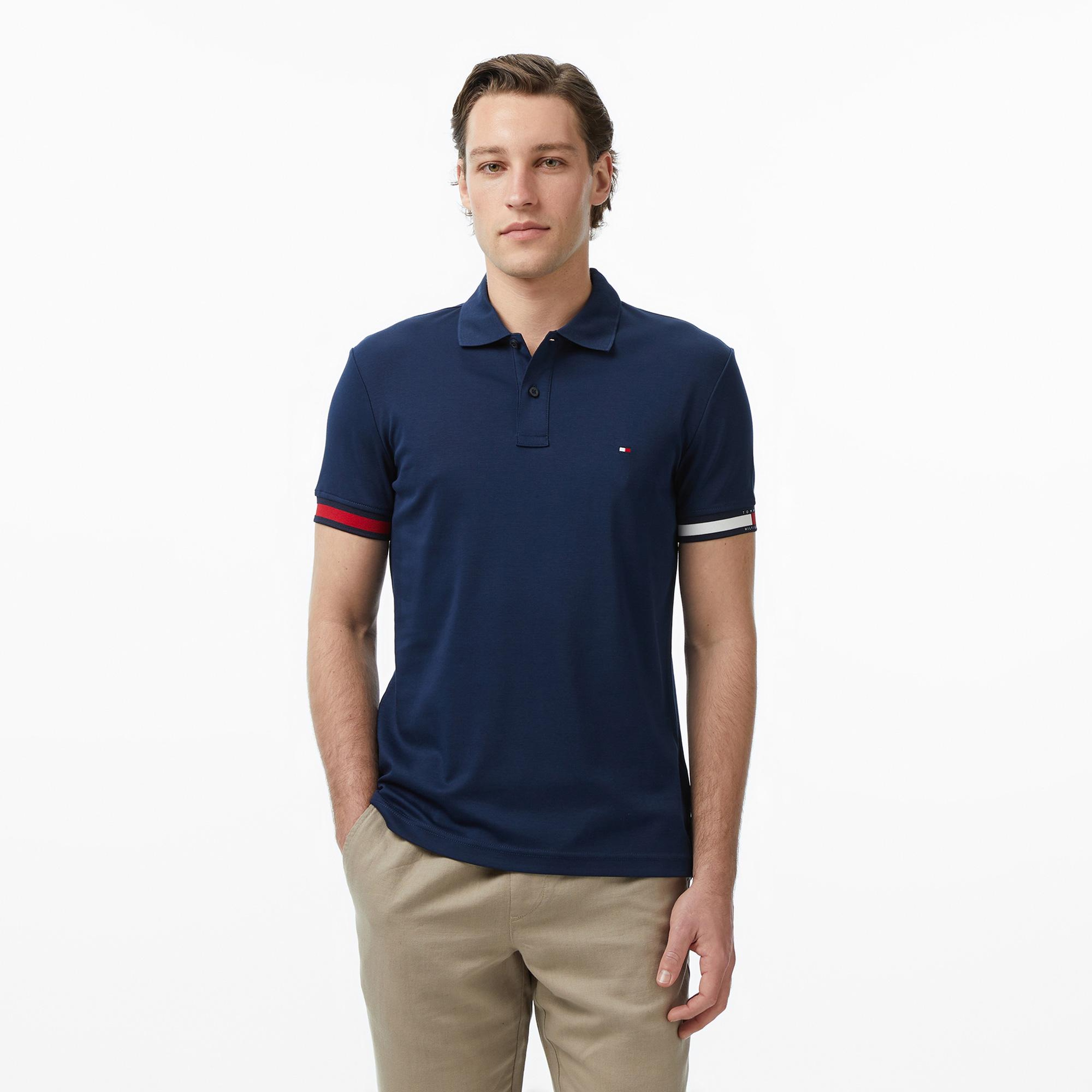 Tommy Hilfiger Erkek Lacivert Polo Yaka T-Shirt
