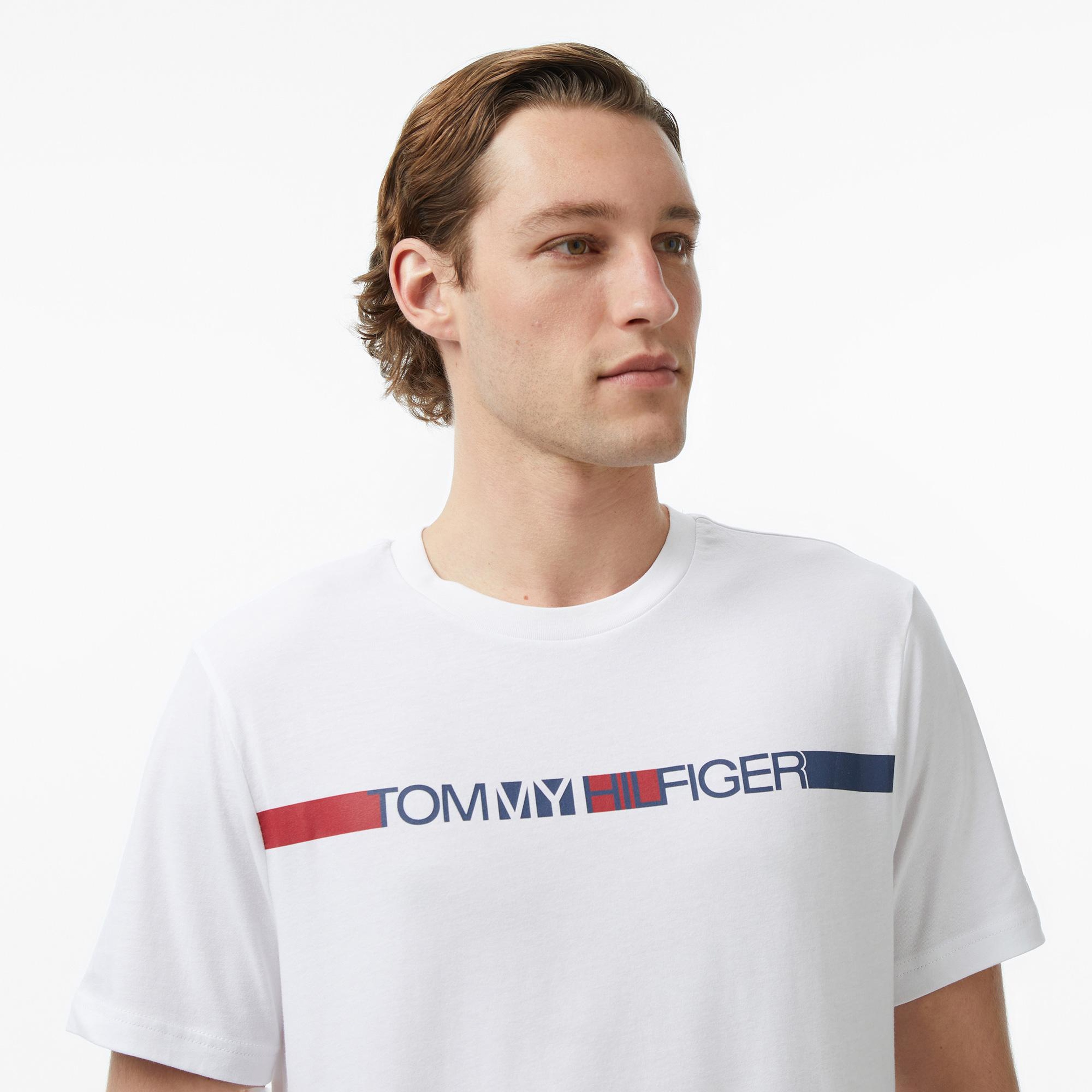 Tommy Hilfiger Brand Love Erkek Beyaz T-Shirt