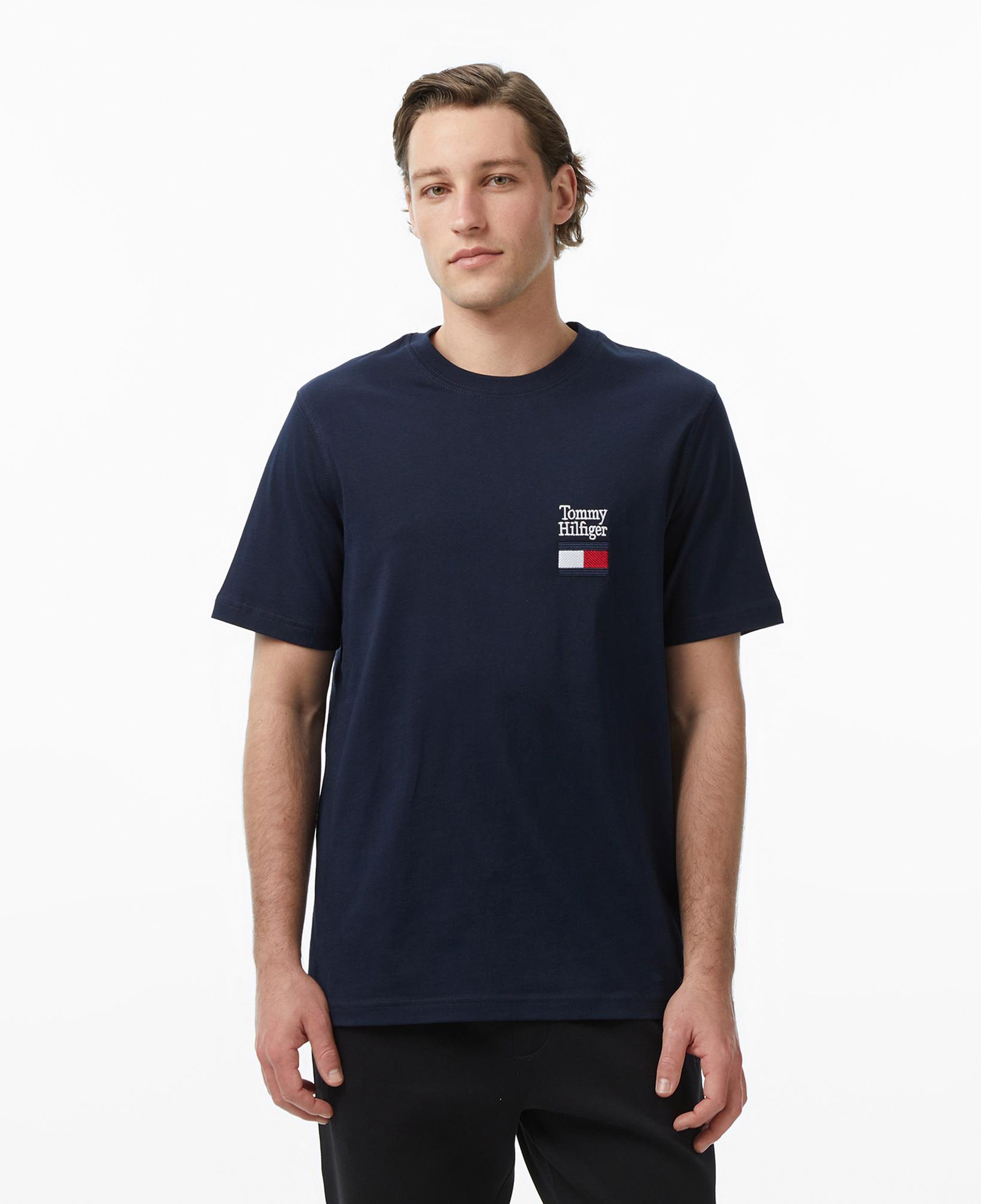 Tommy Hilfiger Brand Love Erkek Lacivert T-Shirt