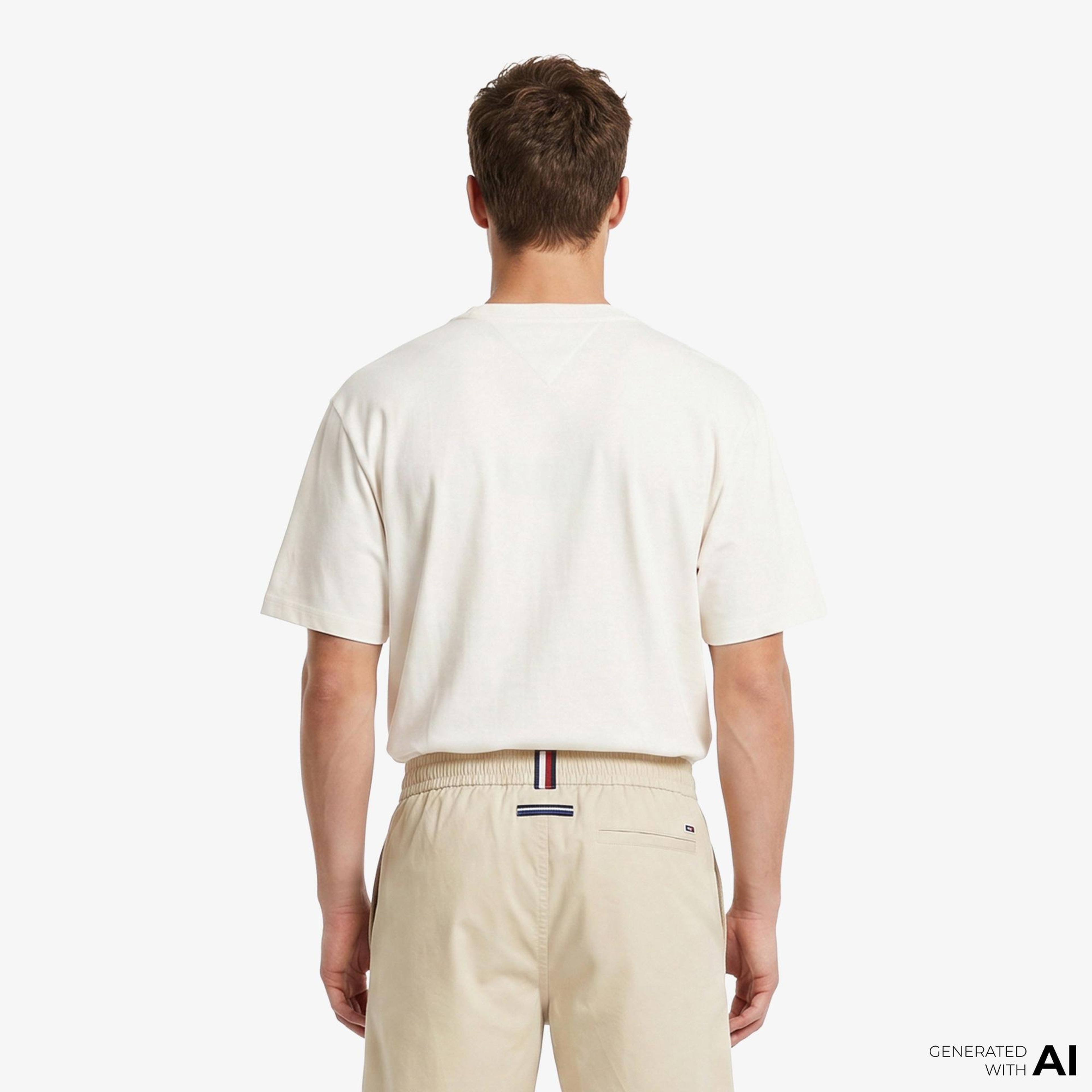 Tommy Hilfiger Erkek Beyaz T-Shirt