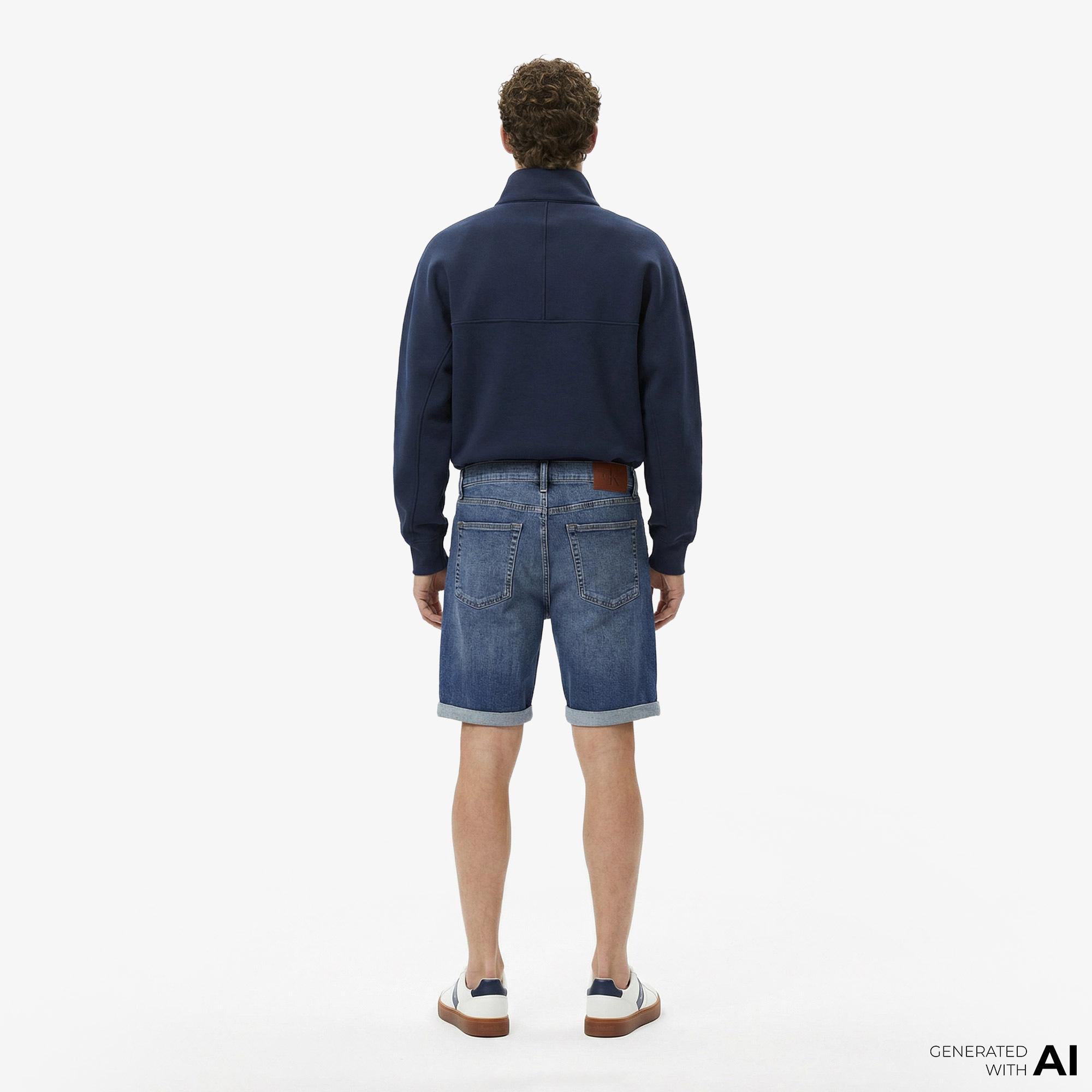 Calvin Klein Slim Hampton Erkek Mavi Şort