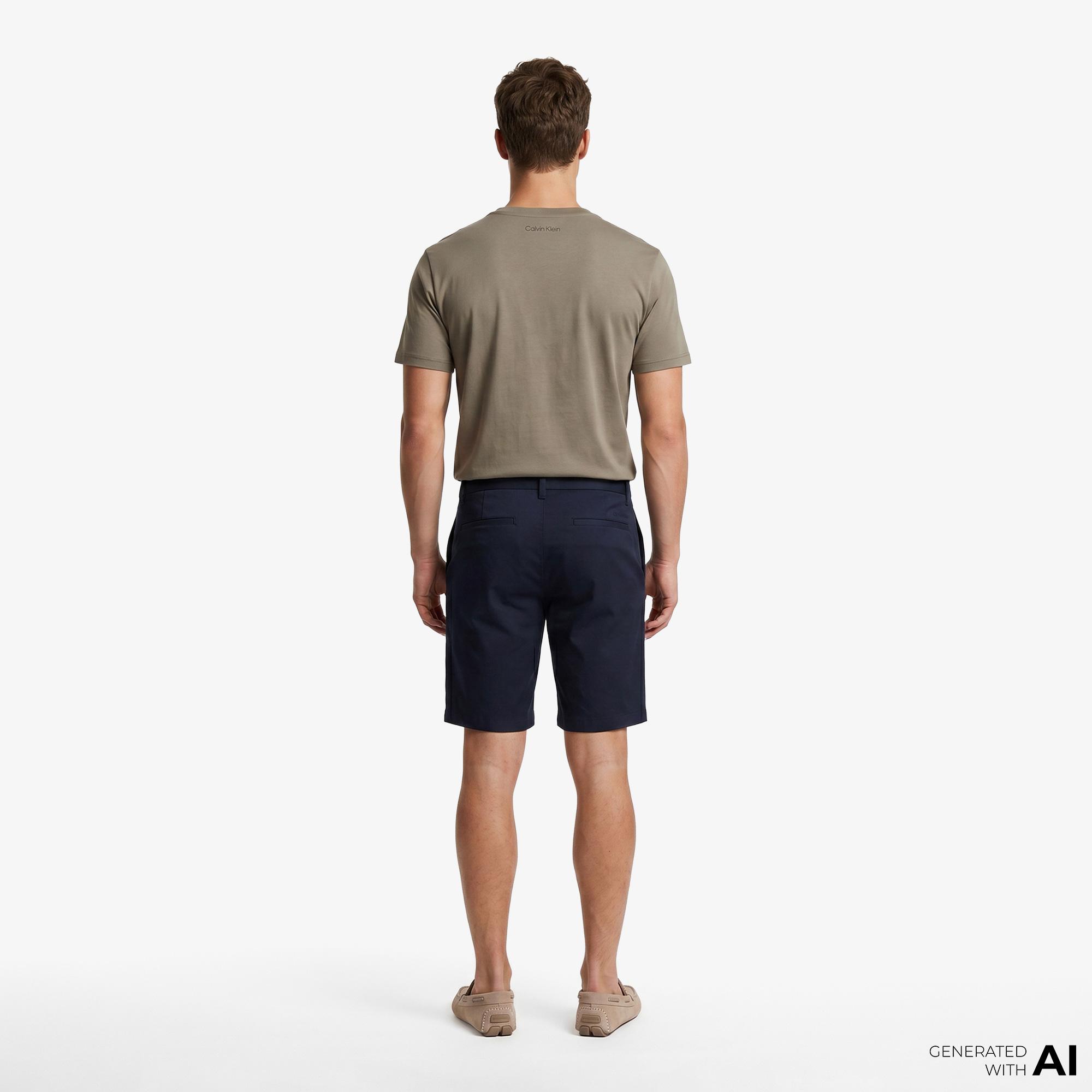 Calvin Klein Refined Stretch Classic Erkek Mavi Şort
