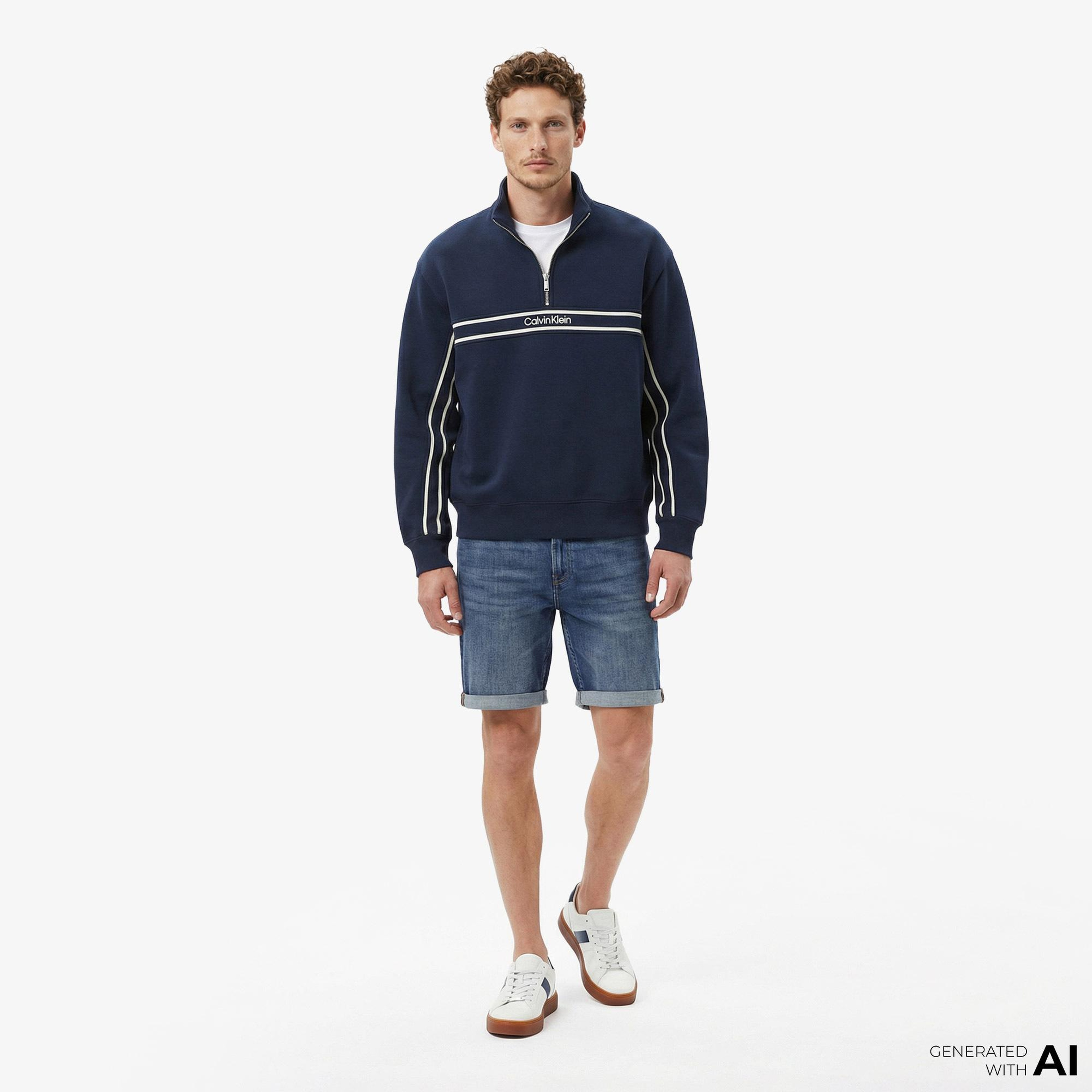Calvin Klein Slim Hampton Erkek Mavi Şort