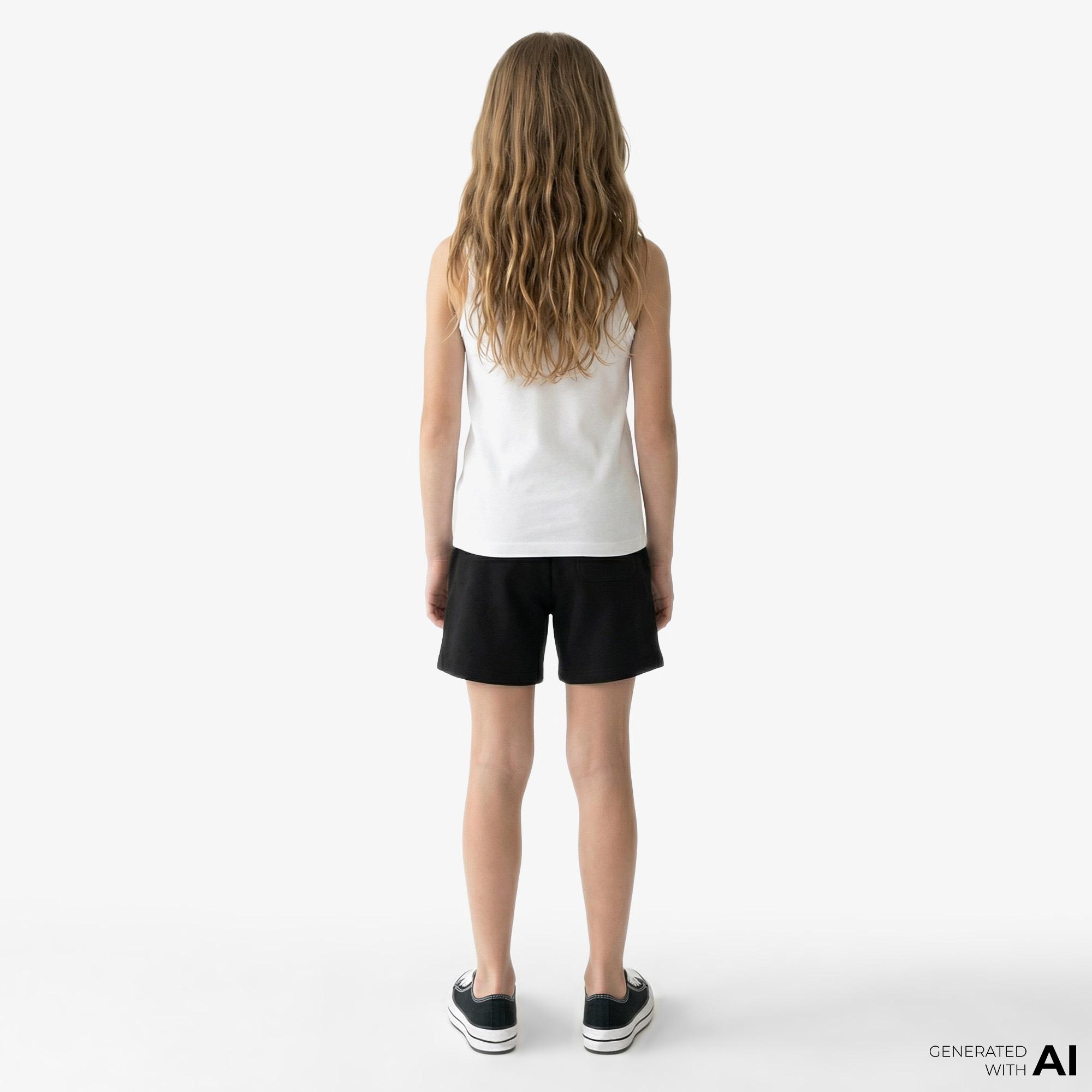 Calvin Klein Logo Çocuk Beyaz Kolsuz T-Shirt