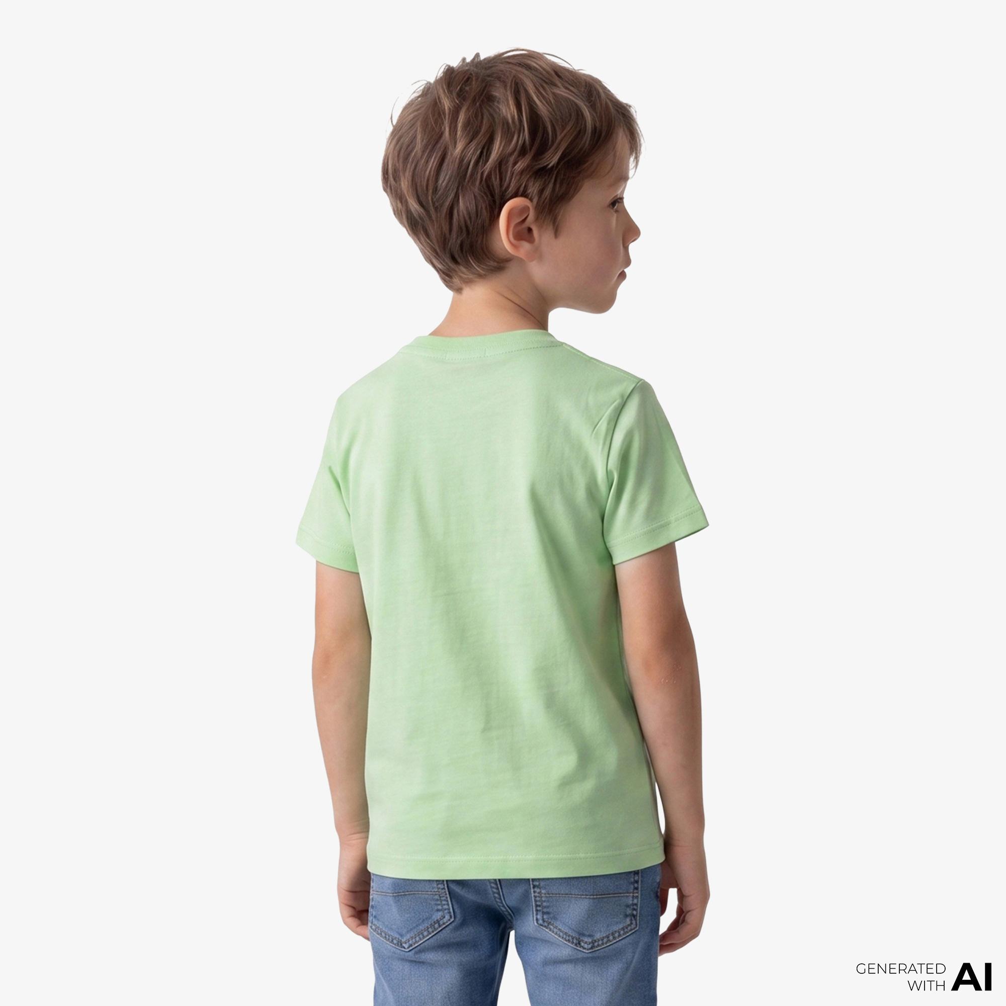 Calvin Klein Chest Logo Çocuk Yeşil T-Shirt