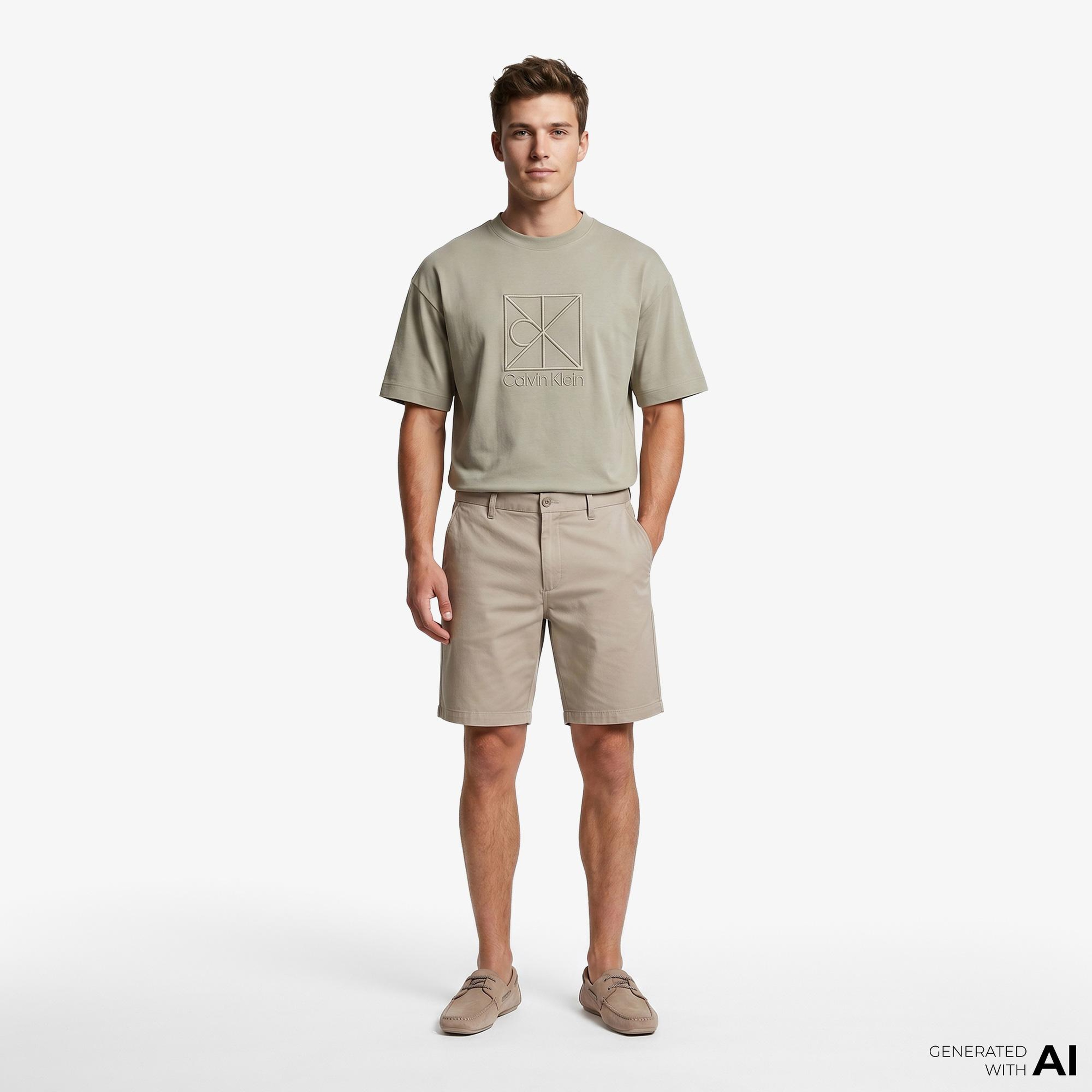 Calvin Klein Refined Stretch Classic Erkek Kahverengi Şort