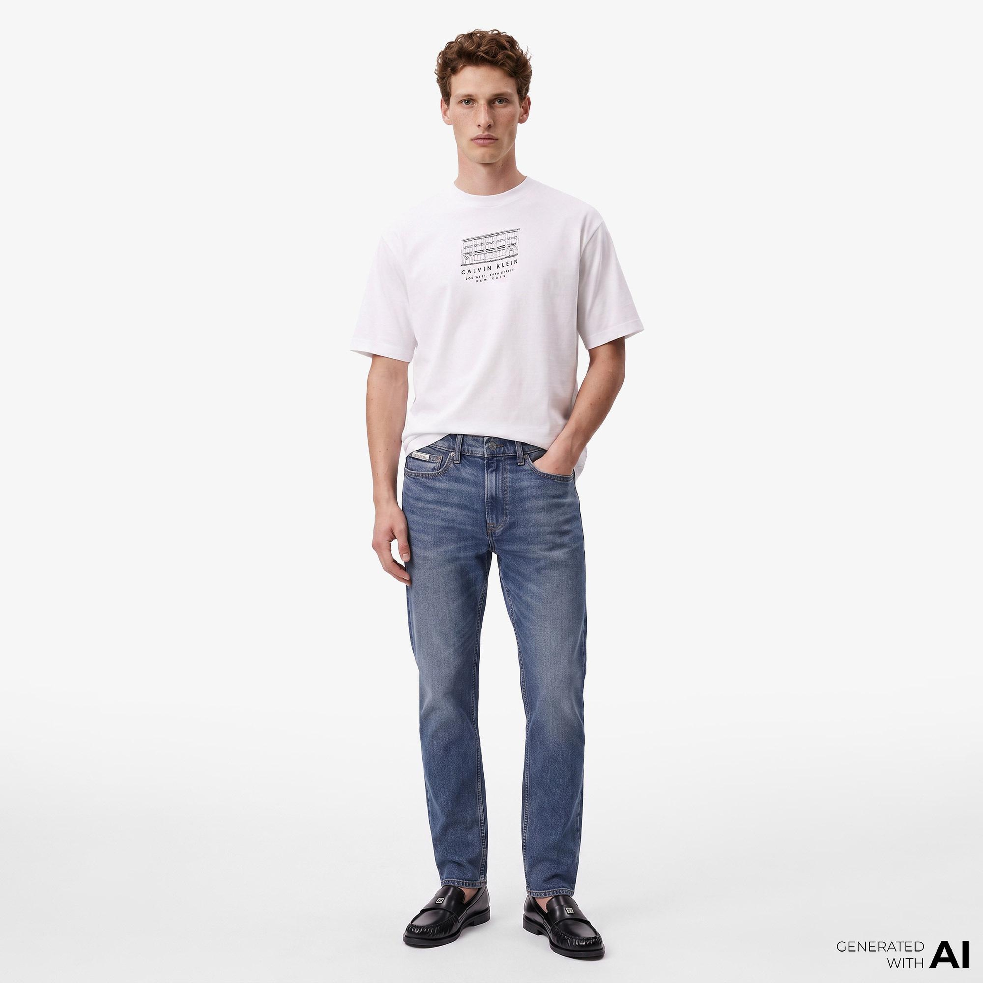 Calvin Klein Classic Taper Blue Erkek Mavi Jean