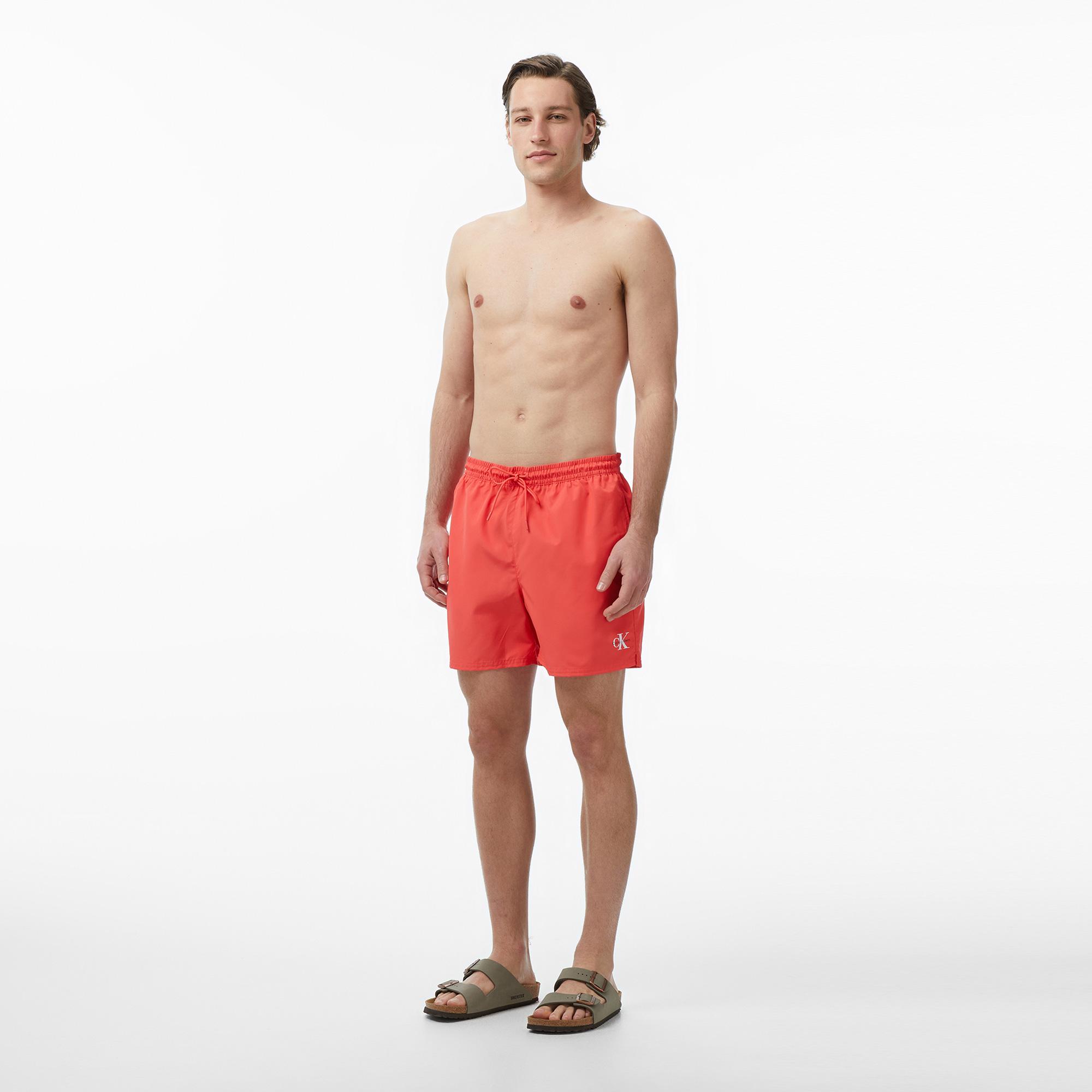 Calvin Klein Medium Drawstring Waistband Erkek Pembe Deniz Şortu