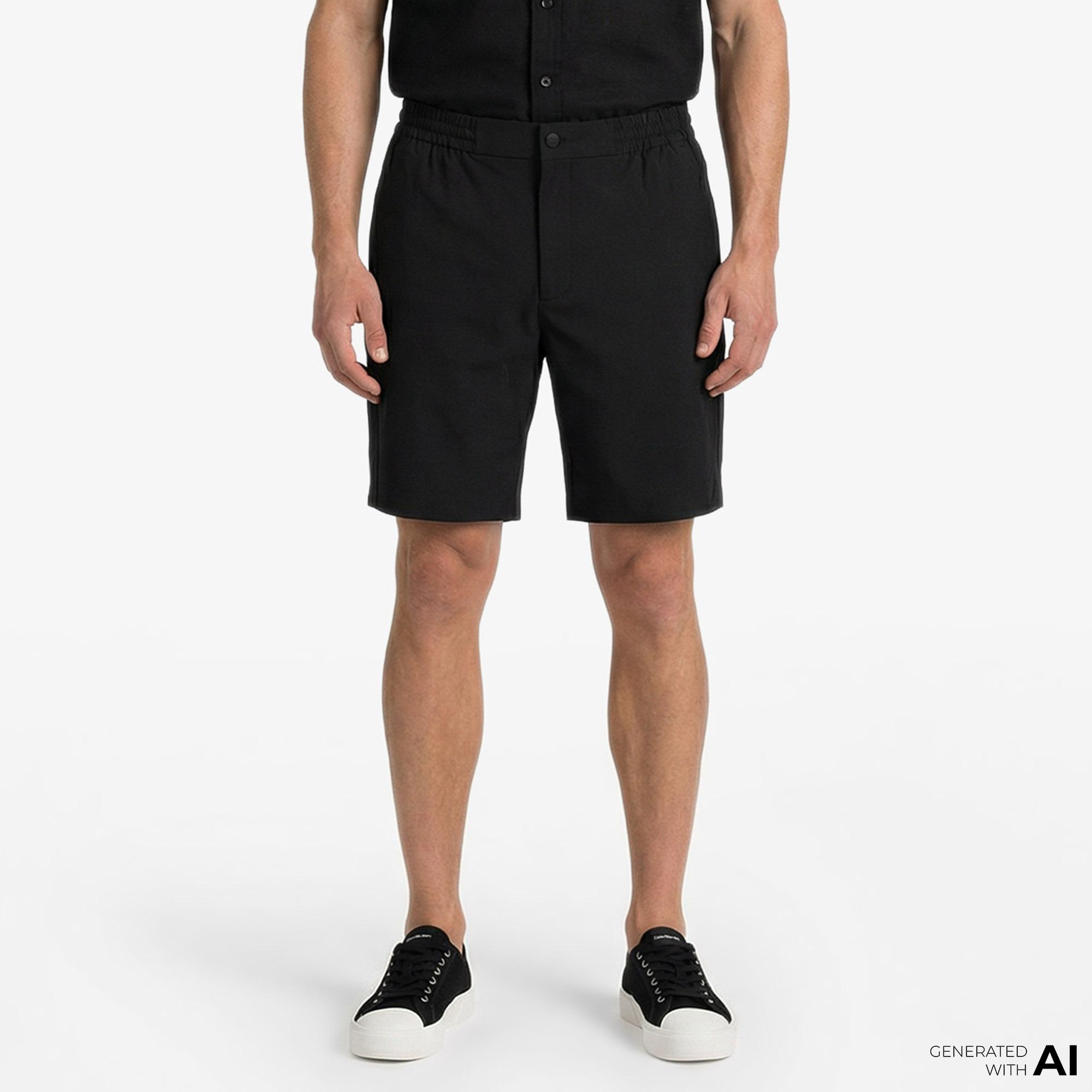 Calvin Klein Dobby Half Elastic Erkek Siyah Şort