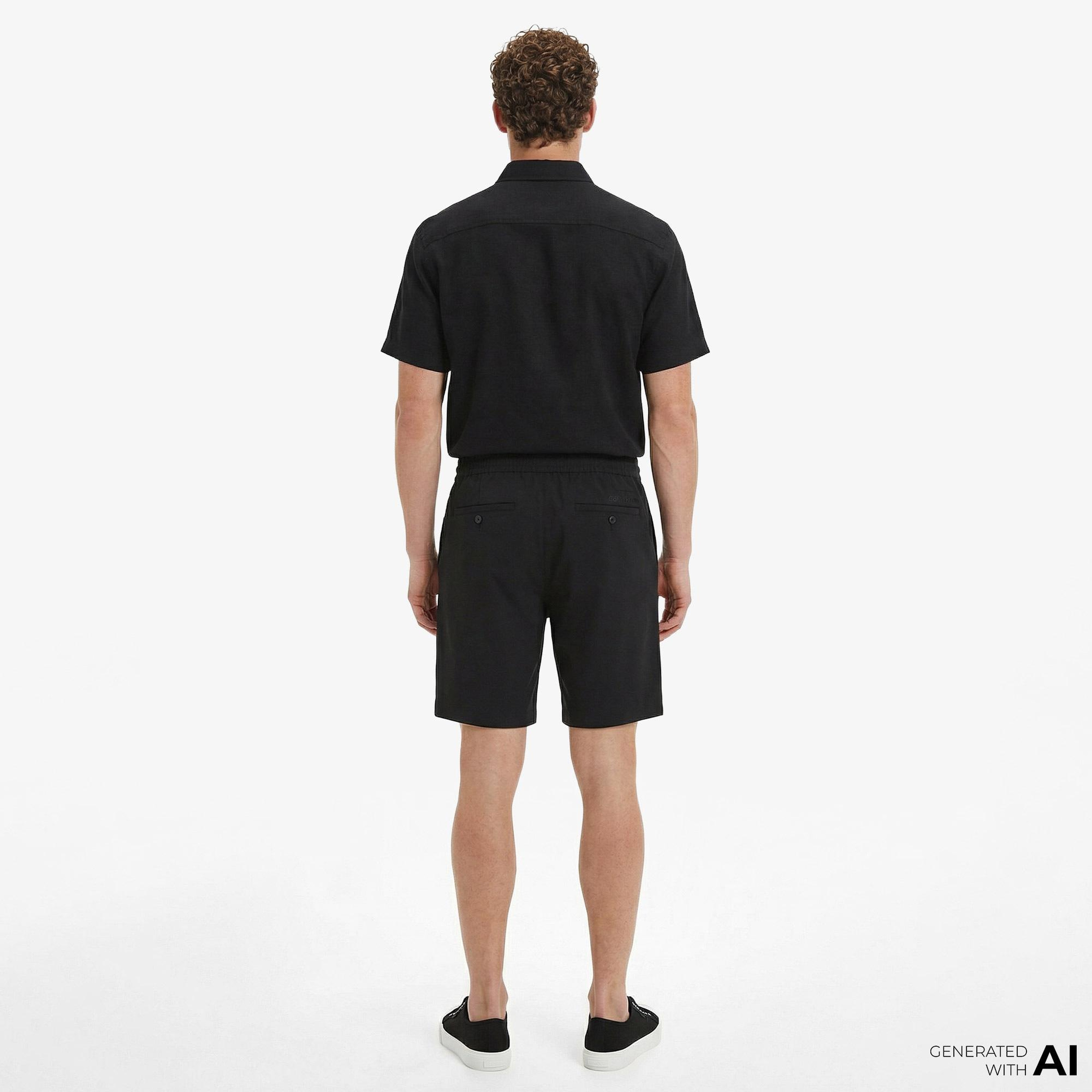 Calvin Klein Dobby Half Elastic Erkek Siyah Şort
