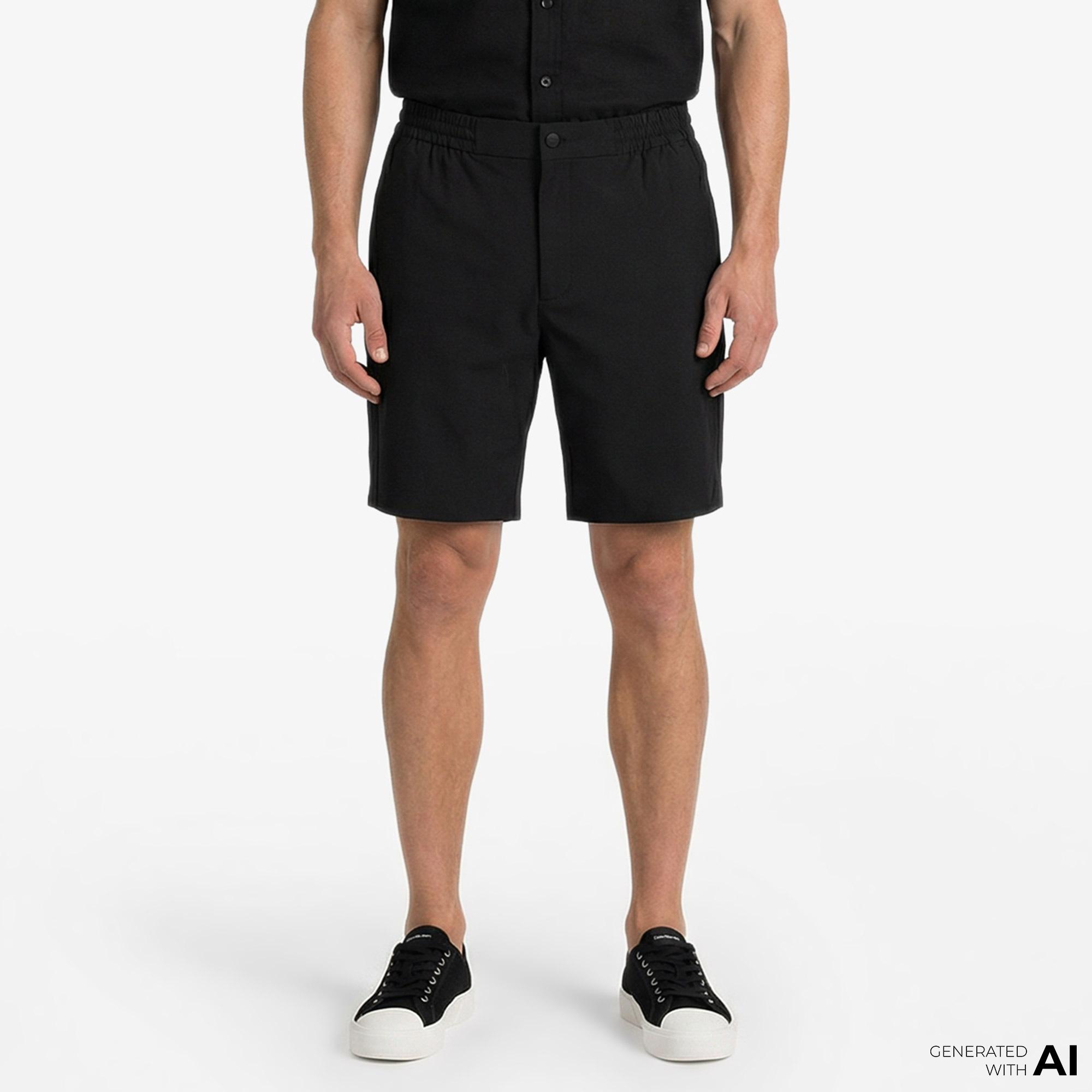 Calvin Klein Dobby Half Elastic Erkek Siyah Şort