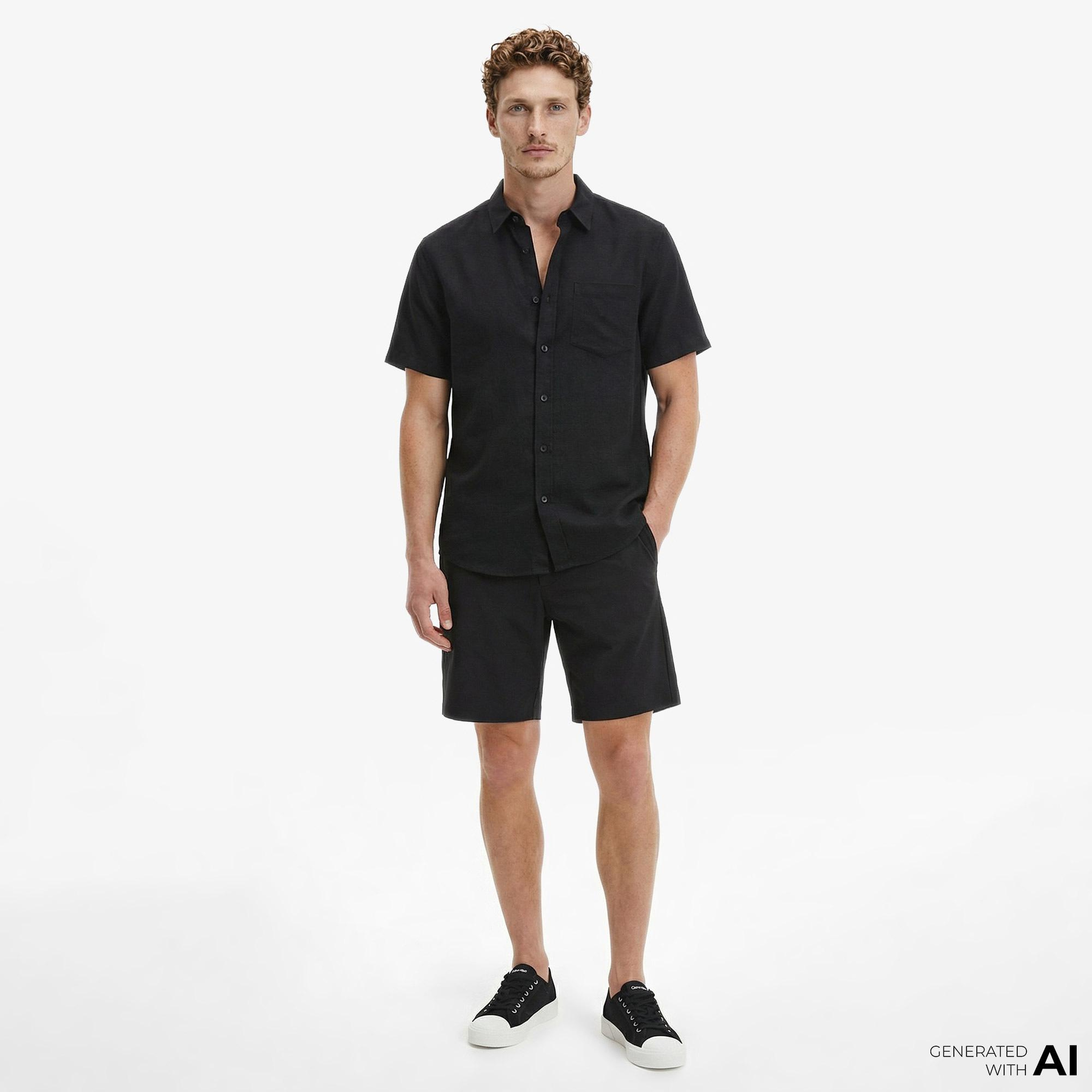 Calvin Klein Dobby Half Elastic Erkek Siyah Şort