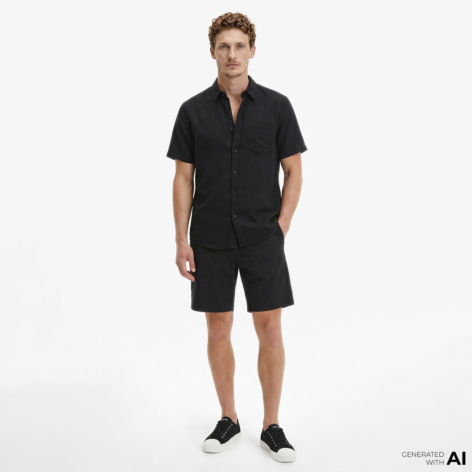 Calvin Klein Dobby Half Elastic Erkek Siyah Şort