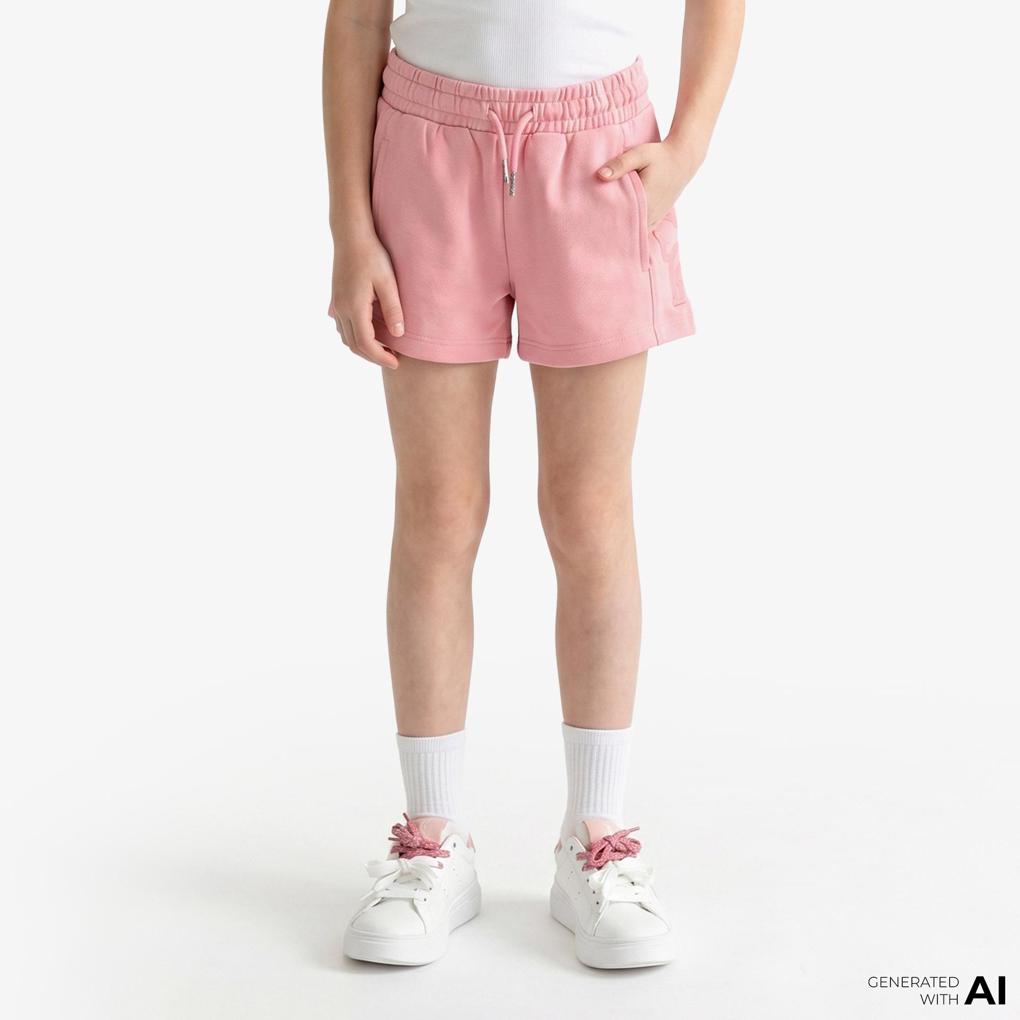Calvin Klein French Terry Çocuk Pembe Şort