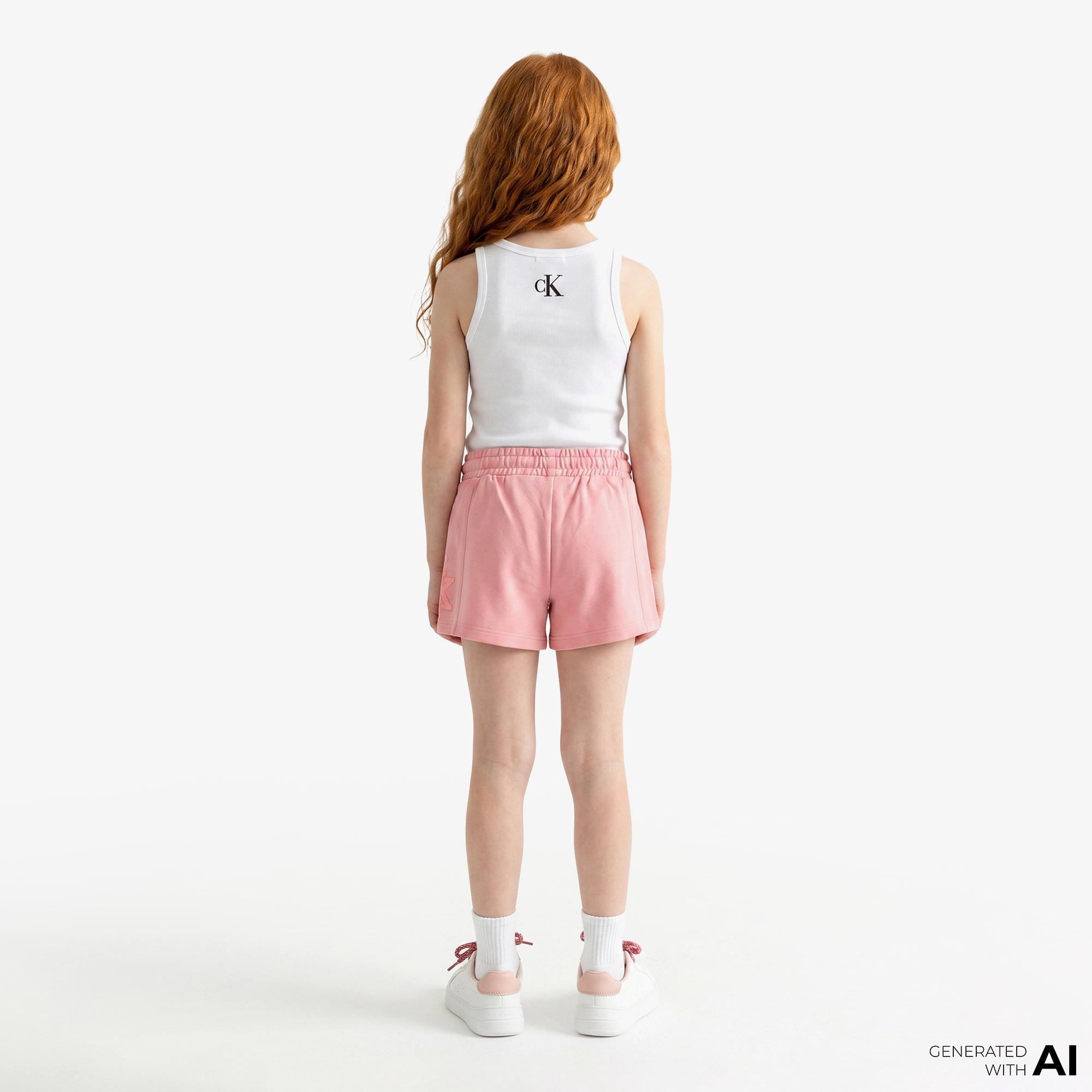 Calvin Klein French Terry Çocuk Pembe Şort
