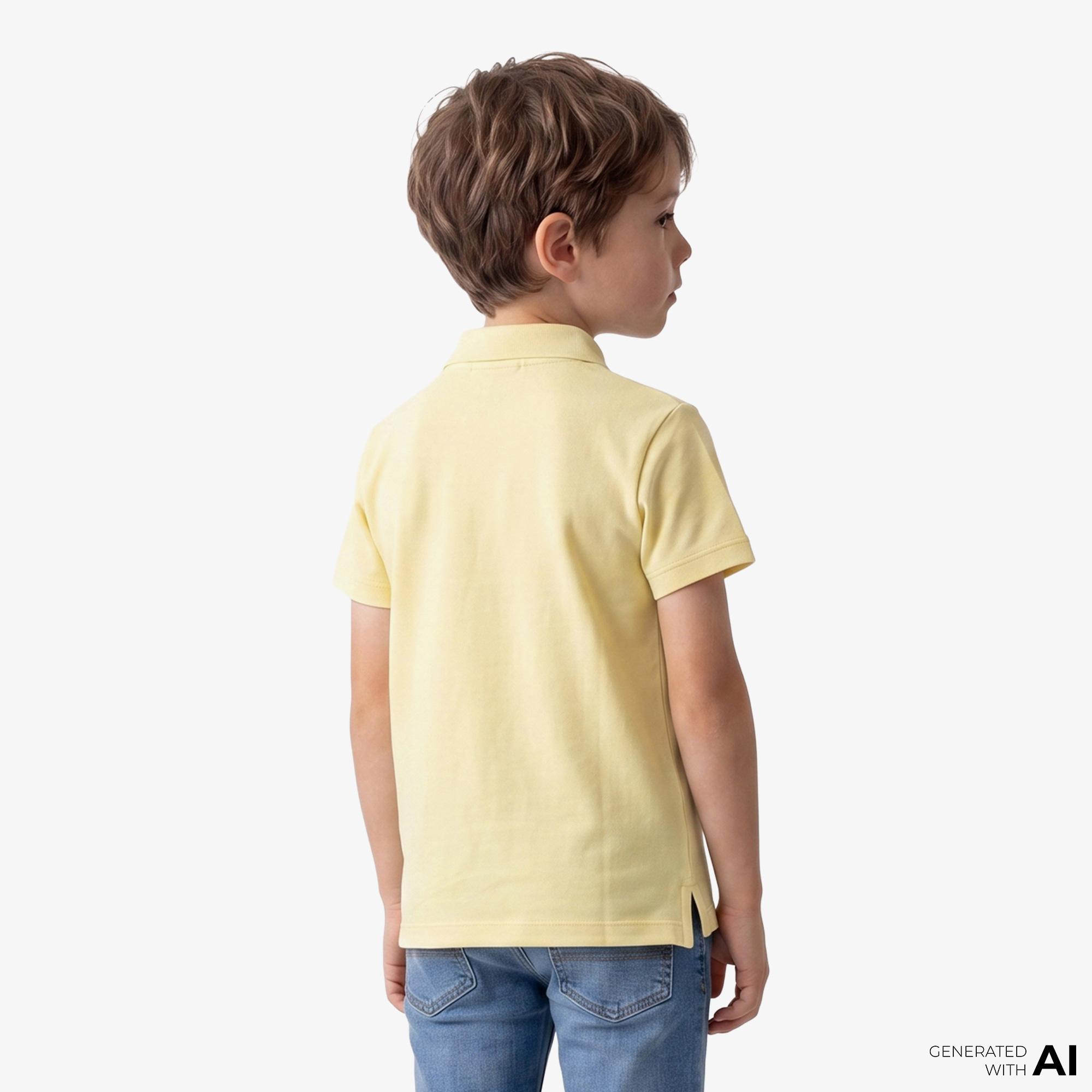 Calvin Klein Solid Çocuk Sarı Polo