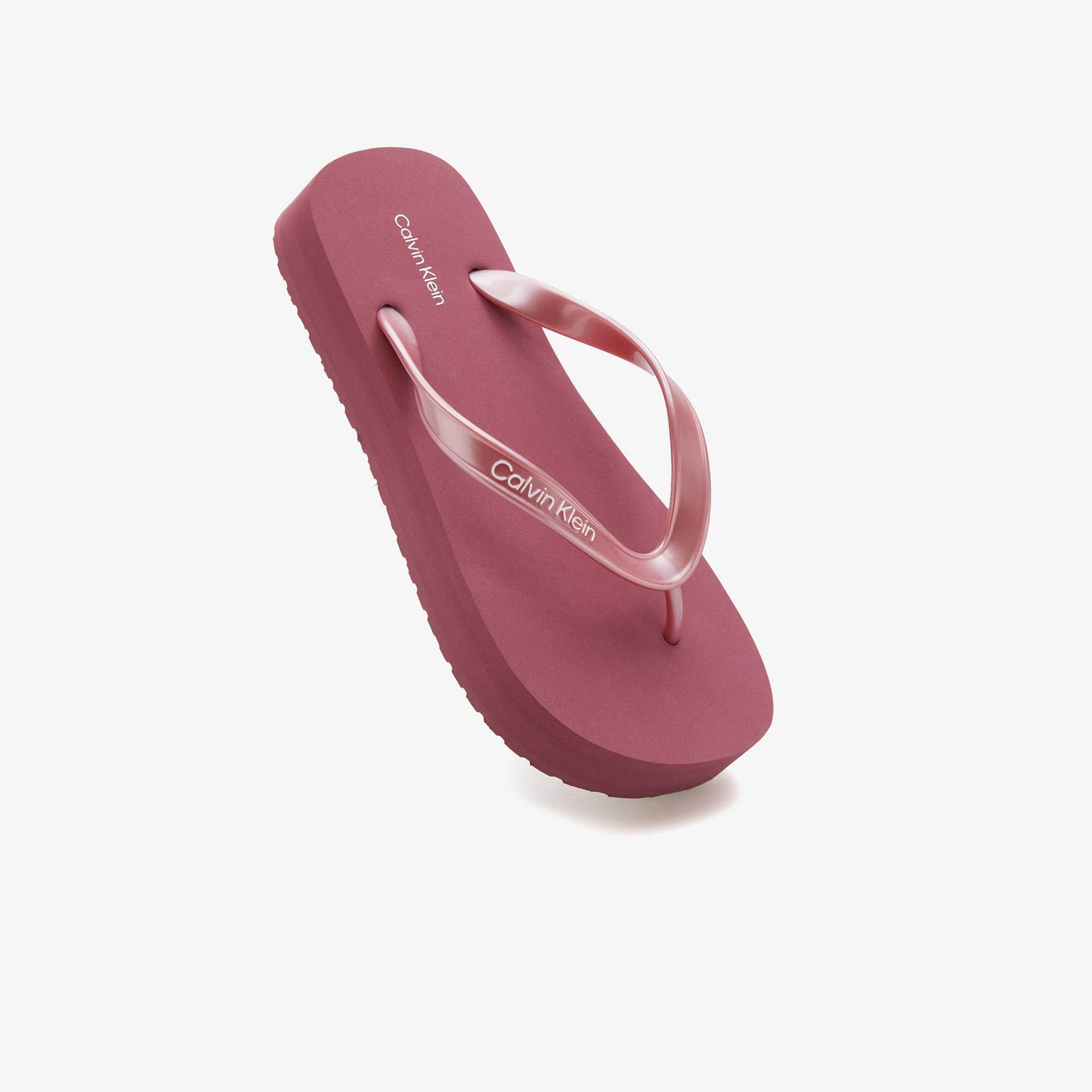 Calvin Klein Flatform Flip Flop Kadın Mor Terlik