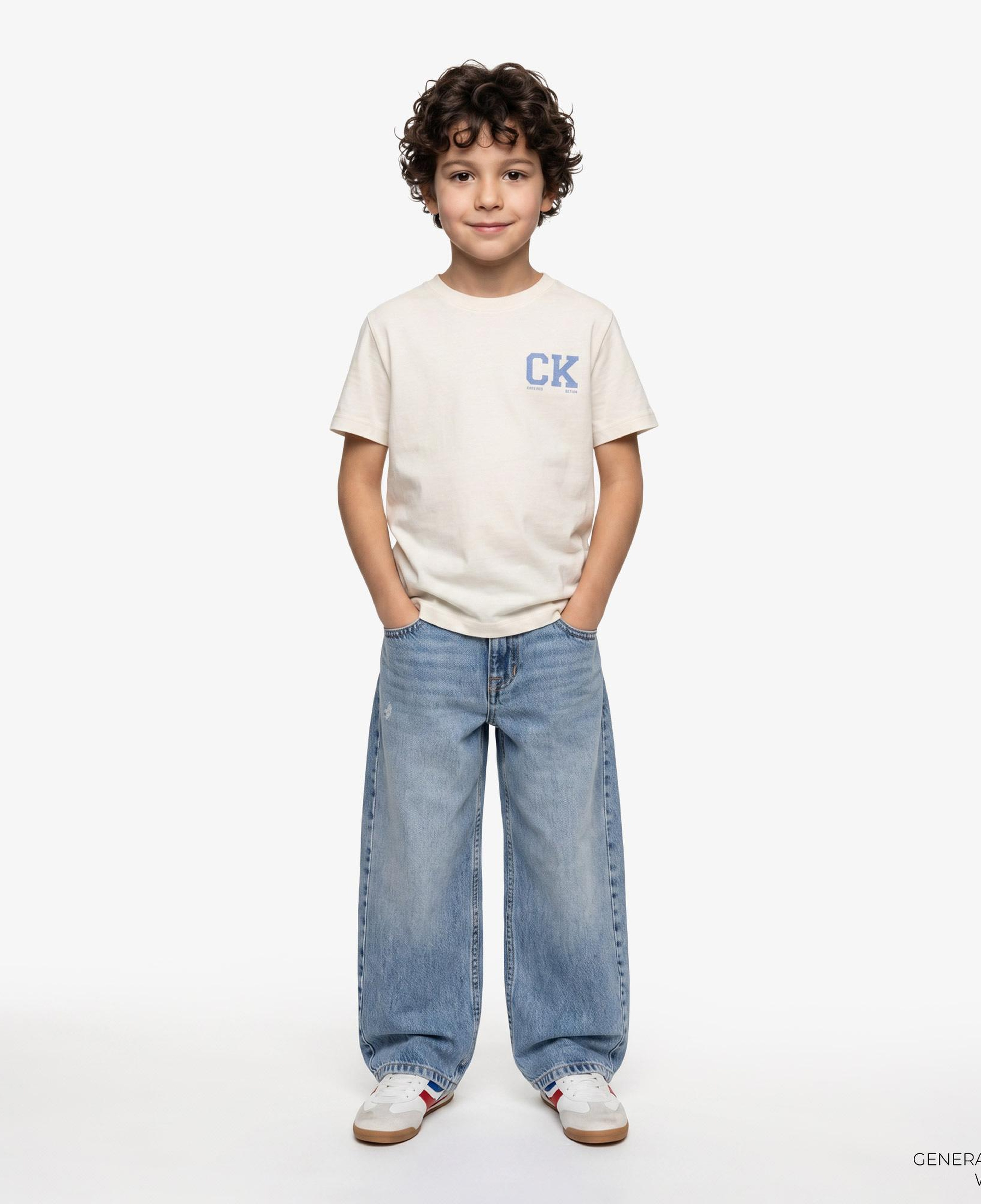 Calvin Klein Chest Logo Çocuk Sarı T-Shirt