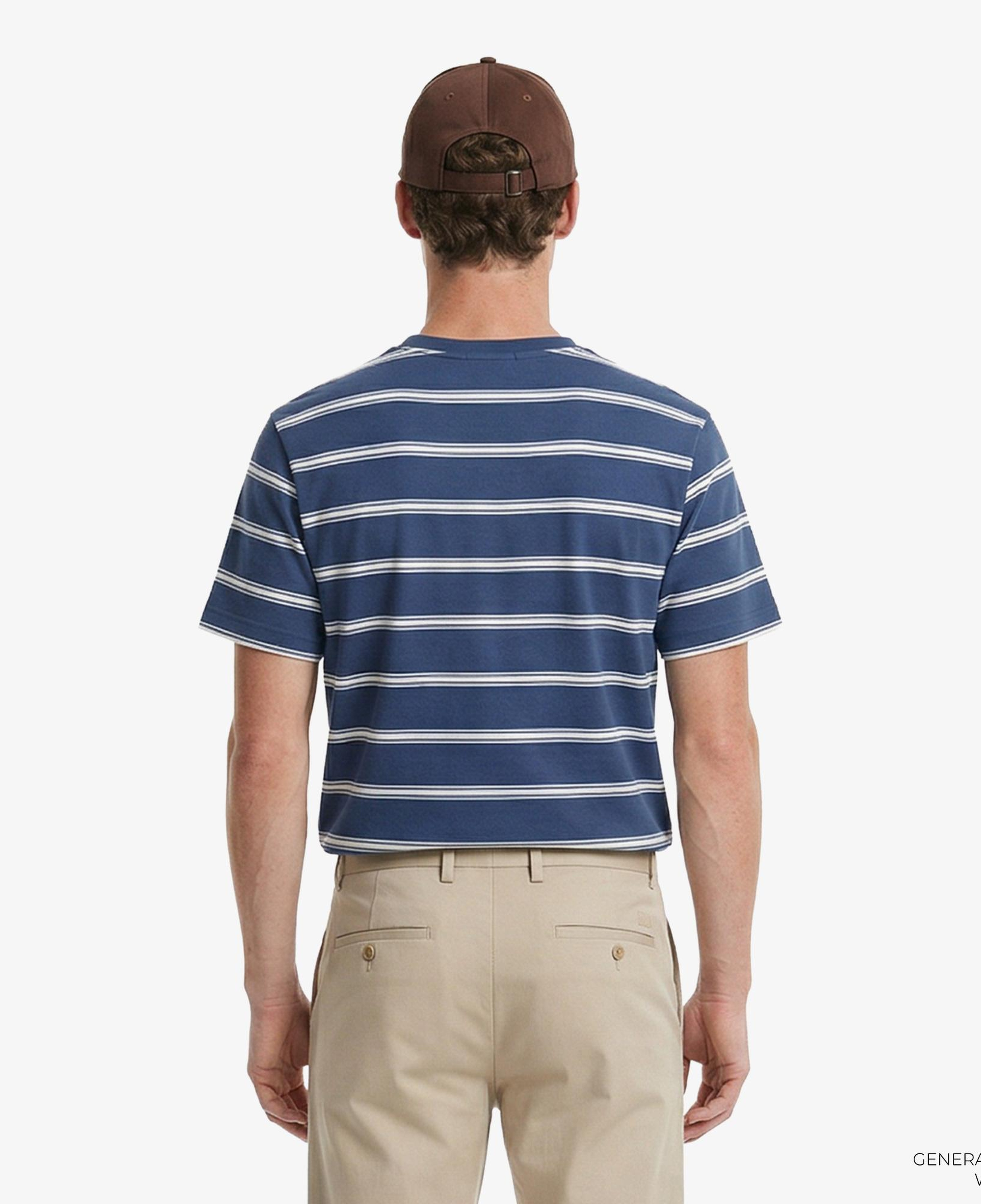 Calvin Klein Easy Stripe Crewnk Erkek Mavi T-Shirt