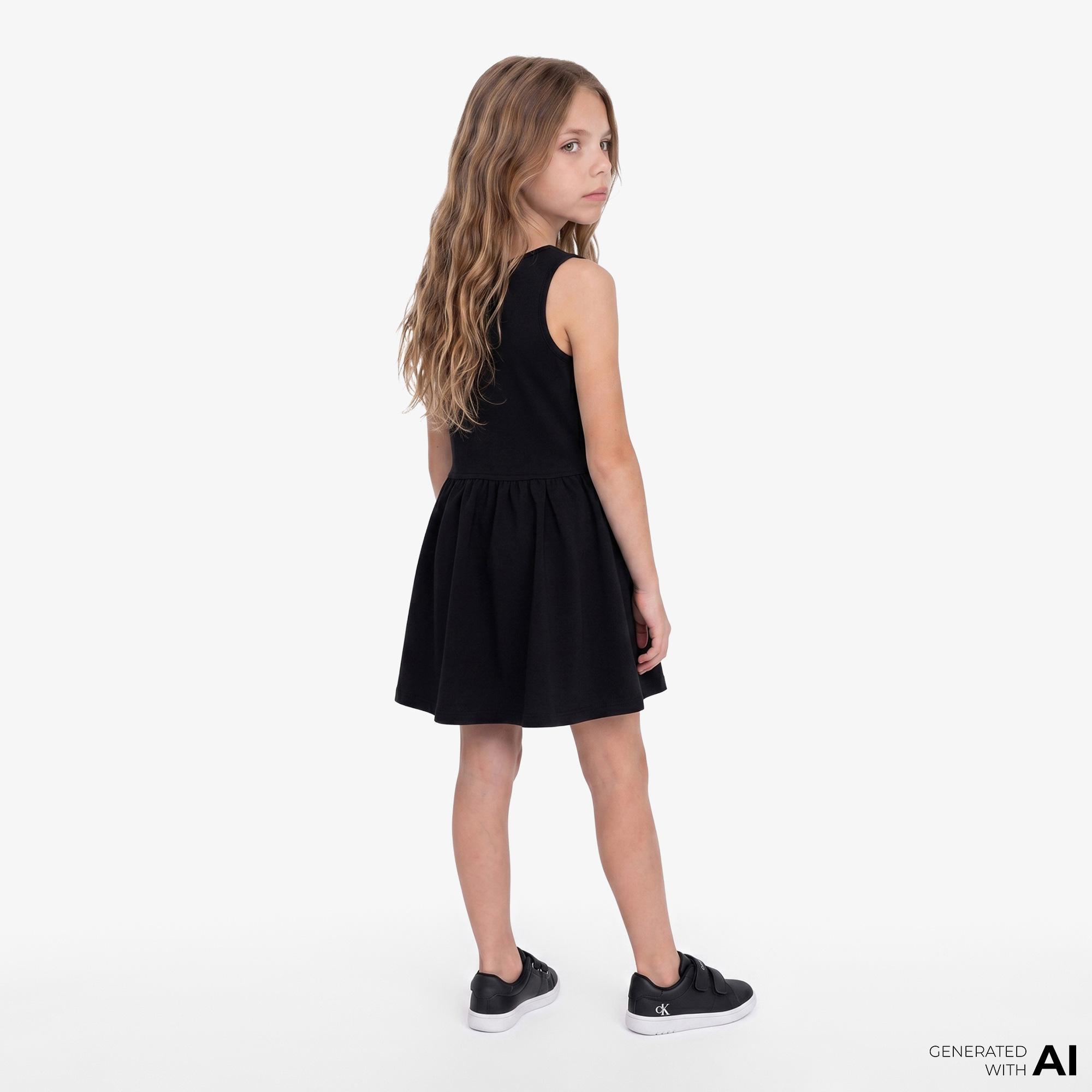 Calvin Klein Punto Tank Dress Çocuk Siyah Elbise