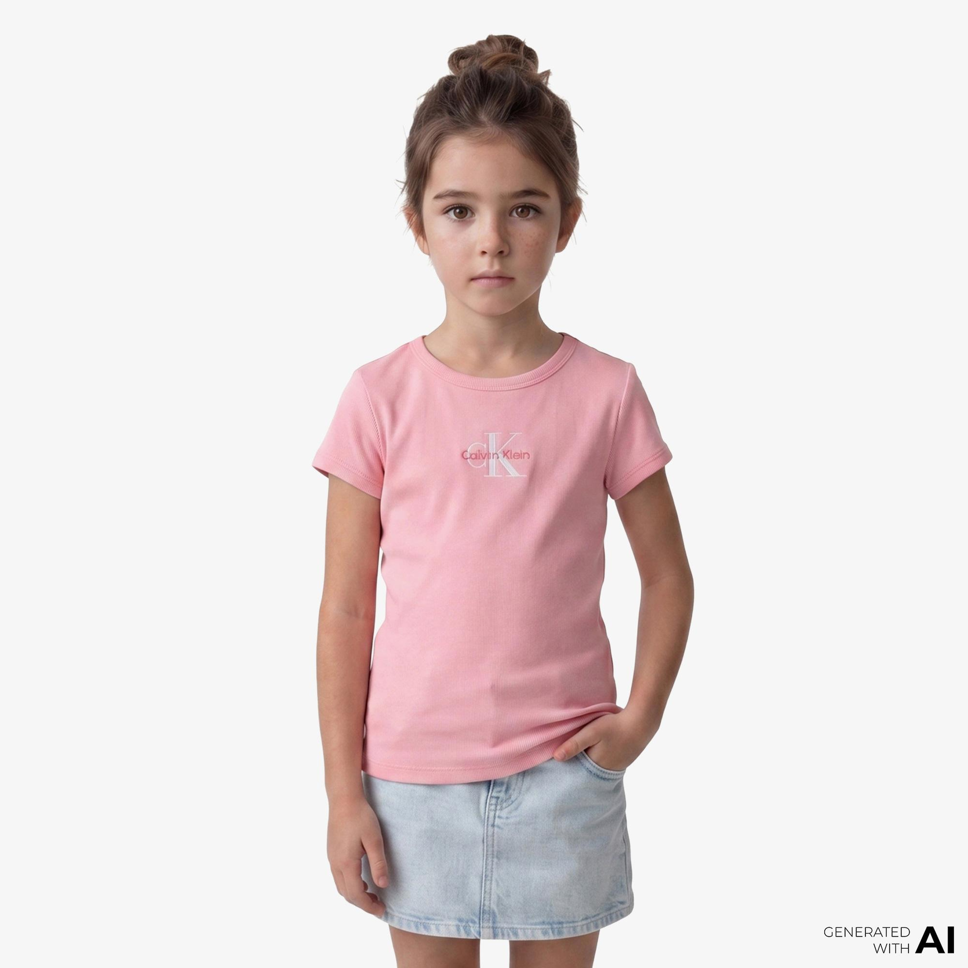 Calvin Klein Monologo Baby Çocuk Pembe T-Shirt