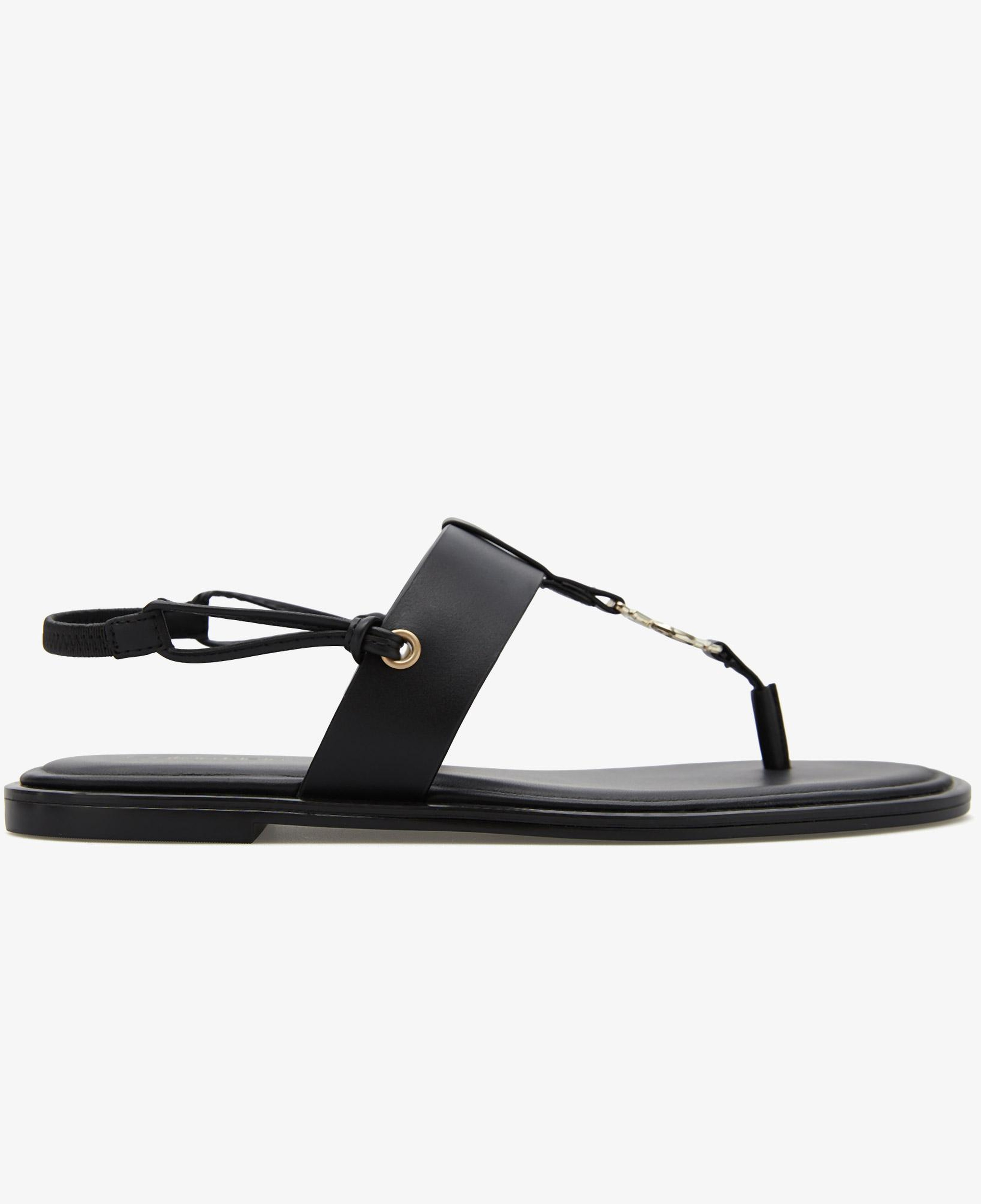 Calvin Klein Round Flat Kadın Siyah Sandalet