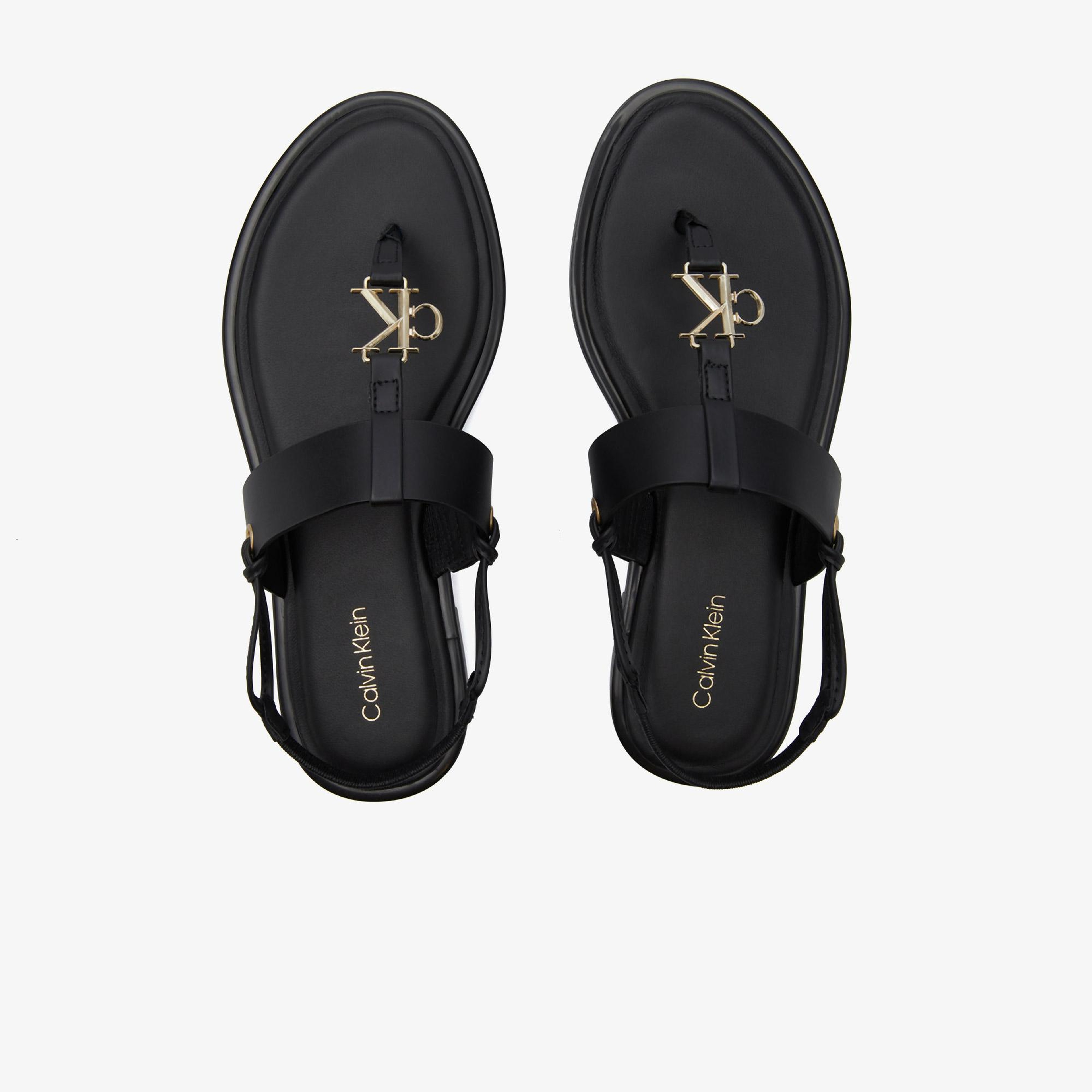 Calvin Klein Round Flat Kadın Siyah Sandalet
