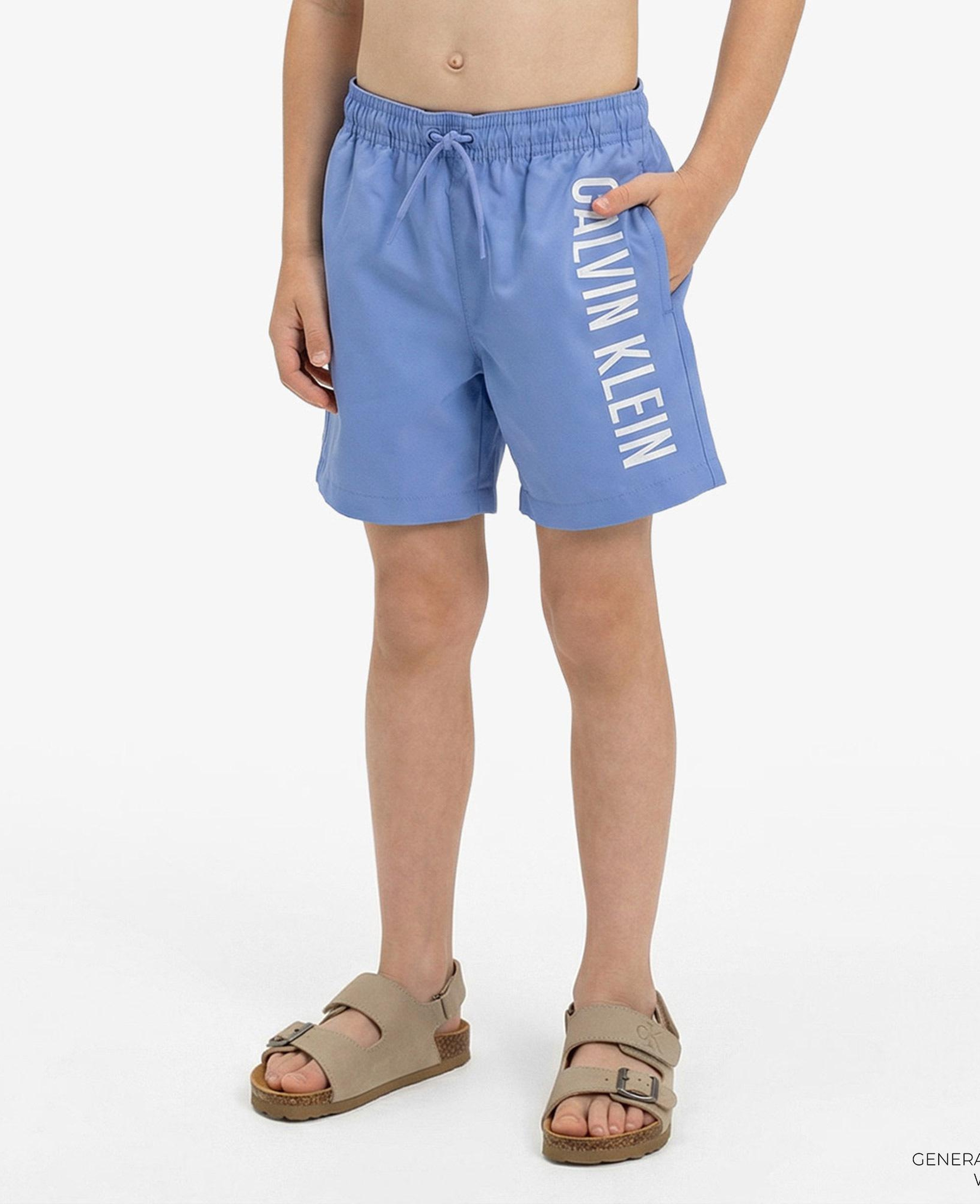 Calvin Klein Medium Drawstring Çocuk Mavi Deniz Şortu