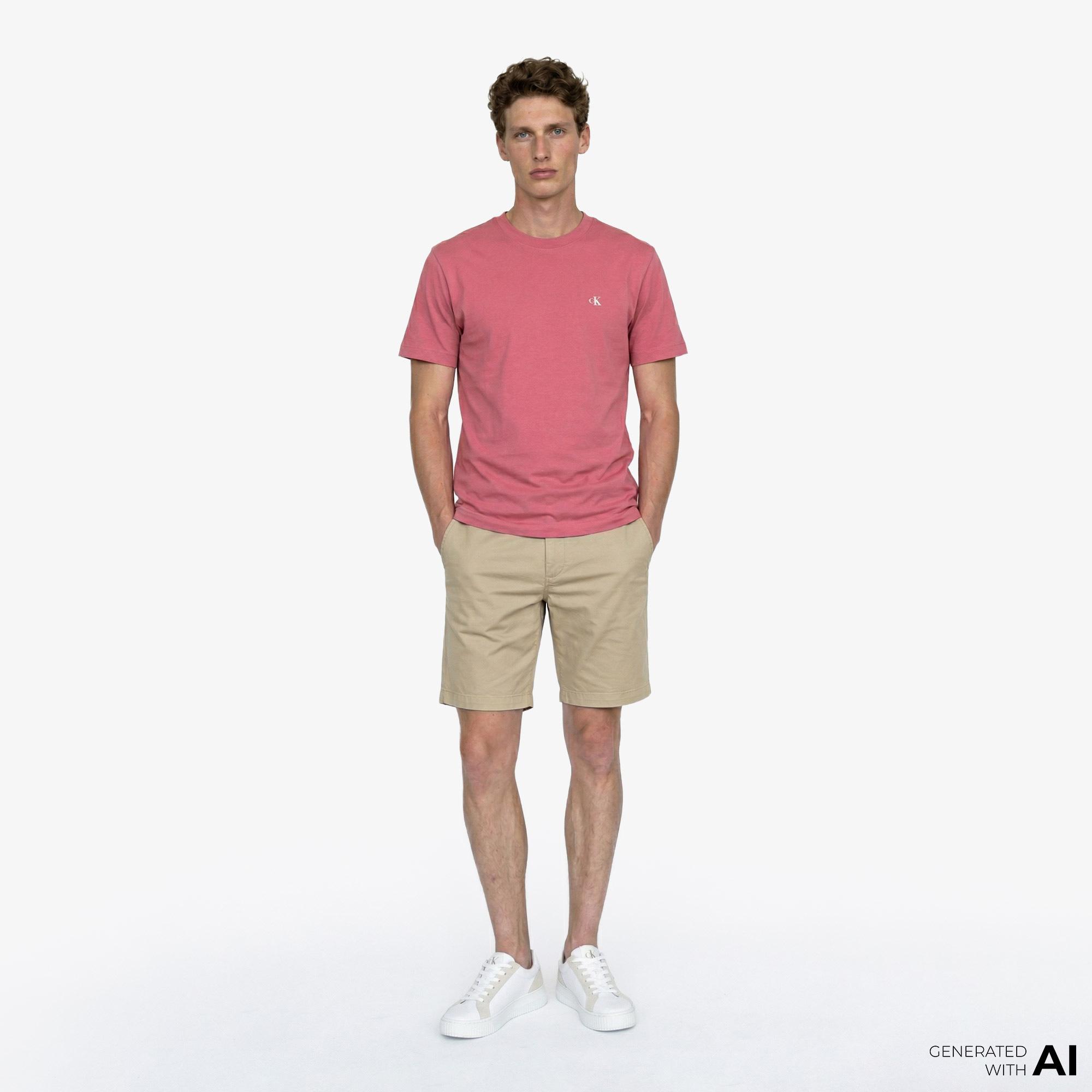 Calvin Klein Easy Monogram Erkek Kırmızı T-Shirt