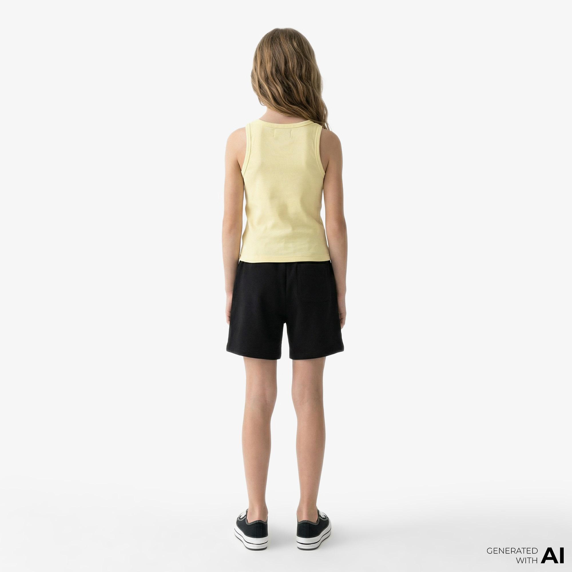 Calvin Klein Logo Çocuk Sarı Kolsuz T-Shirt