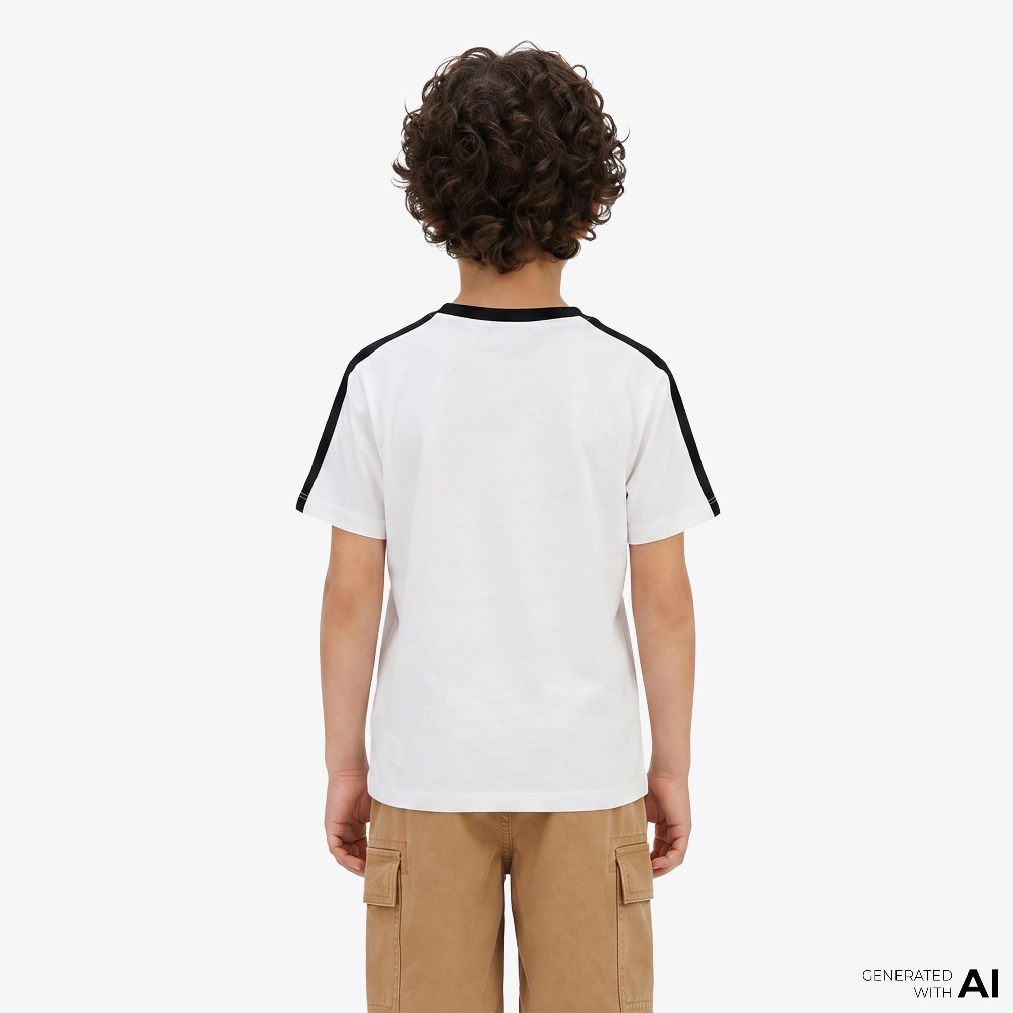 Calvin Klein Taping Çocuk Beyaz T-Shirt