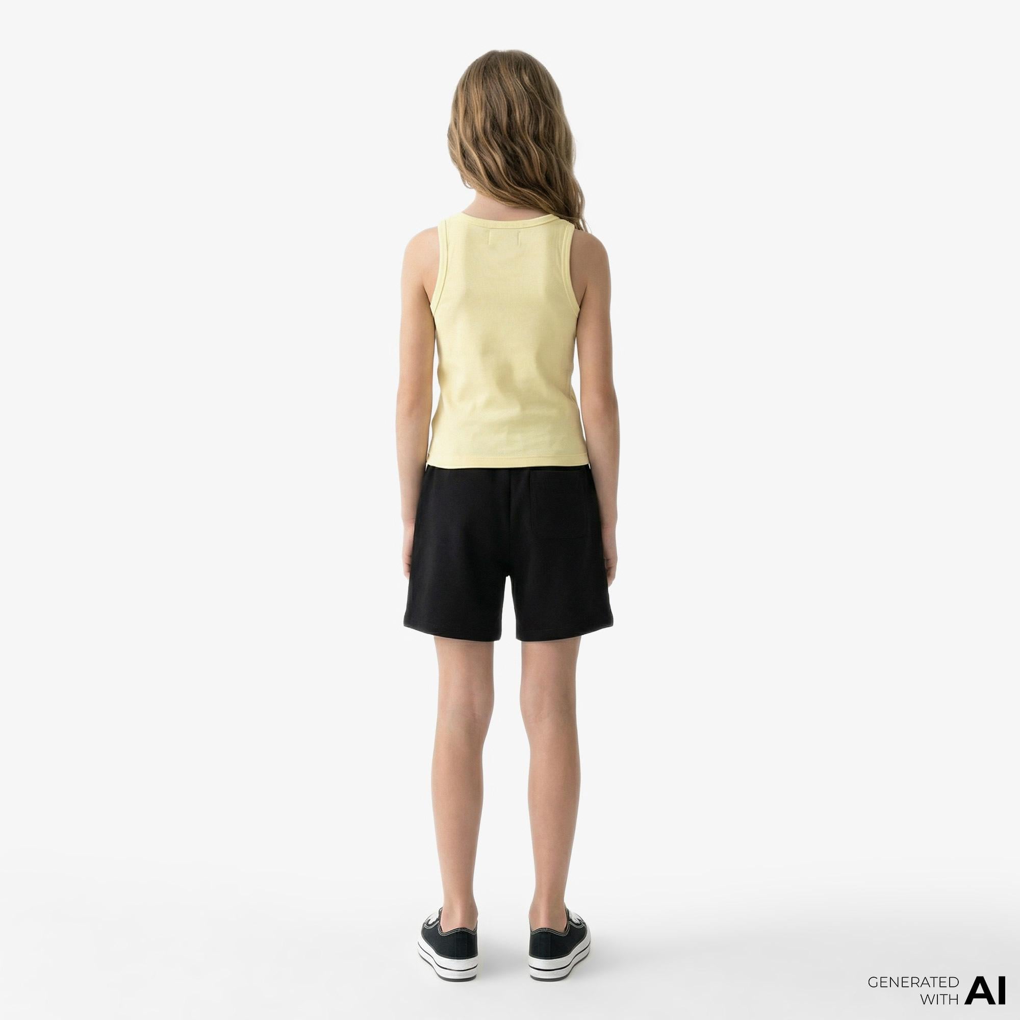 Calvin Klein Logo Çocuk Sarı Kolsuz T-Shirt