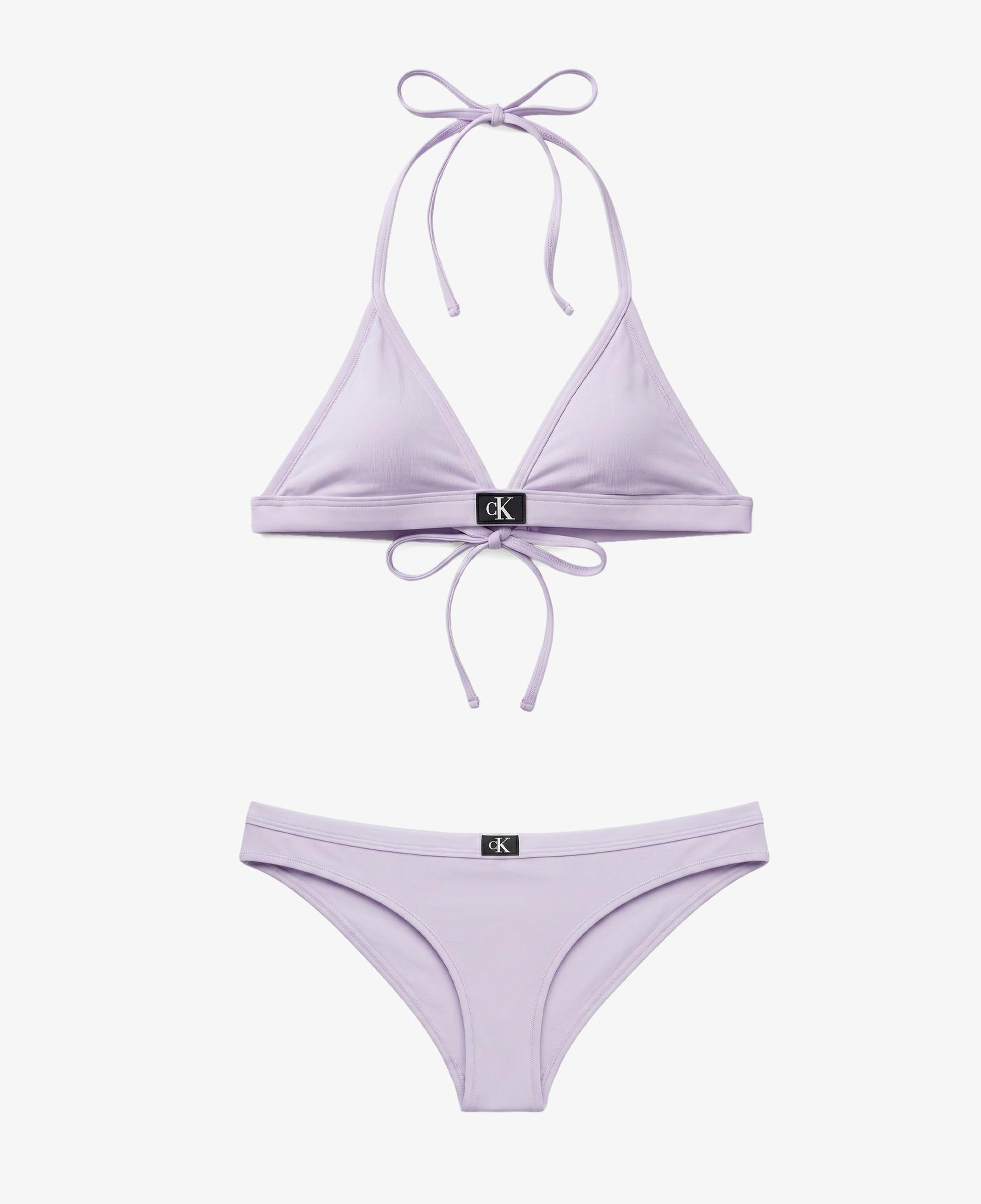 Calvin Klein Triangle Çocuk Mor Bikini Üstü