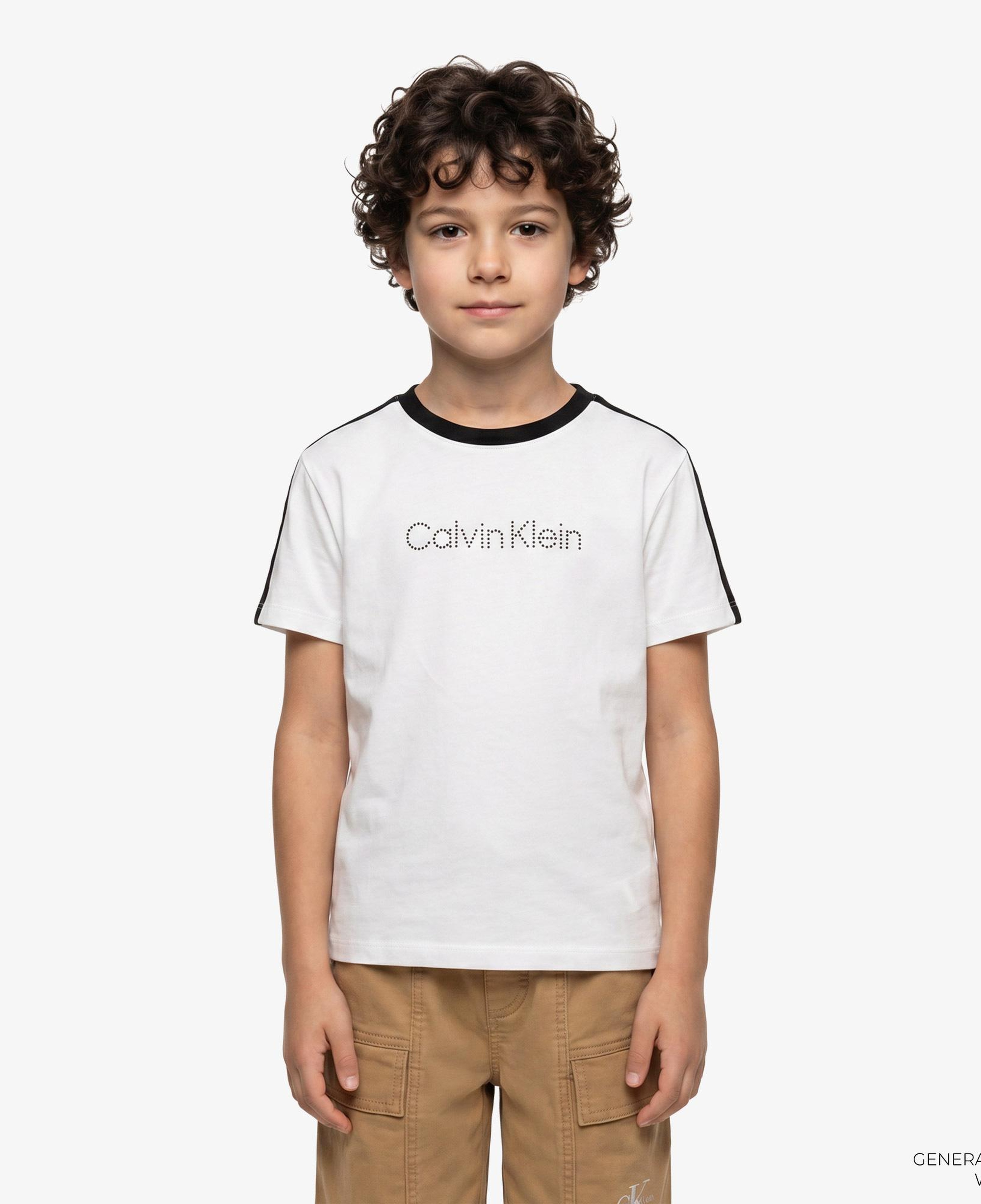 Calvin Klein Taping Çocuk Beyaz T-Shirt