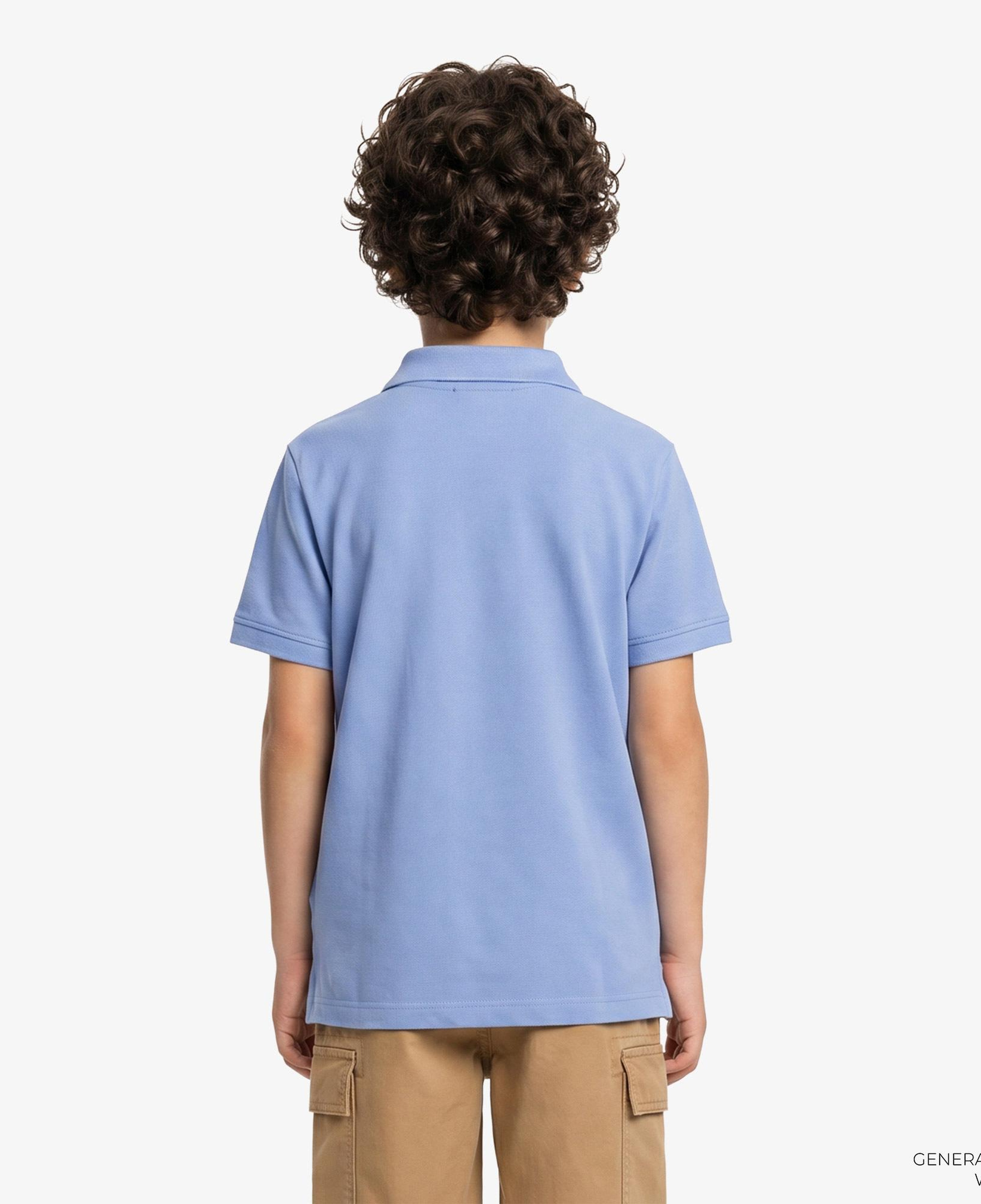 Calvin Klein Solid Çocuk Mavi Polo