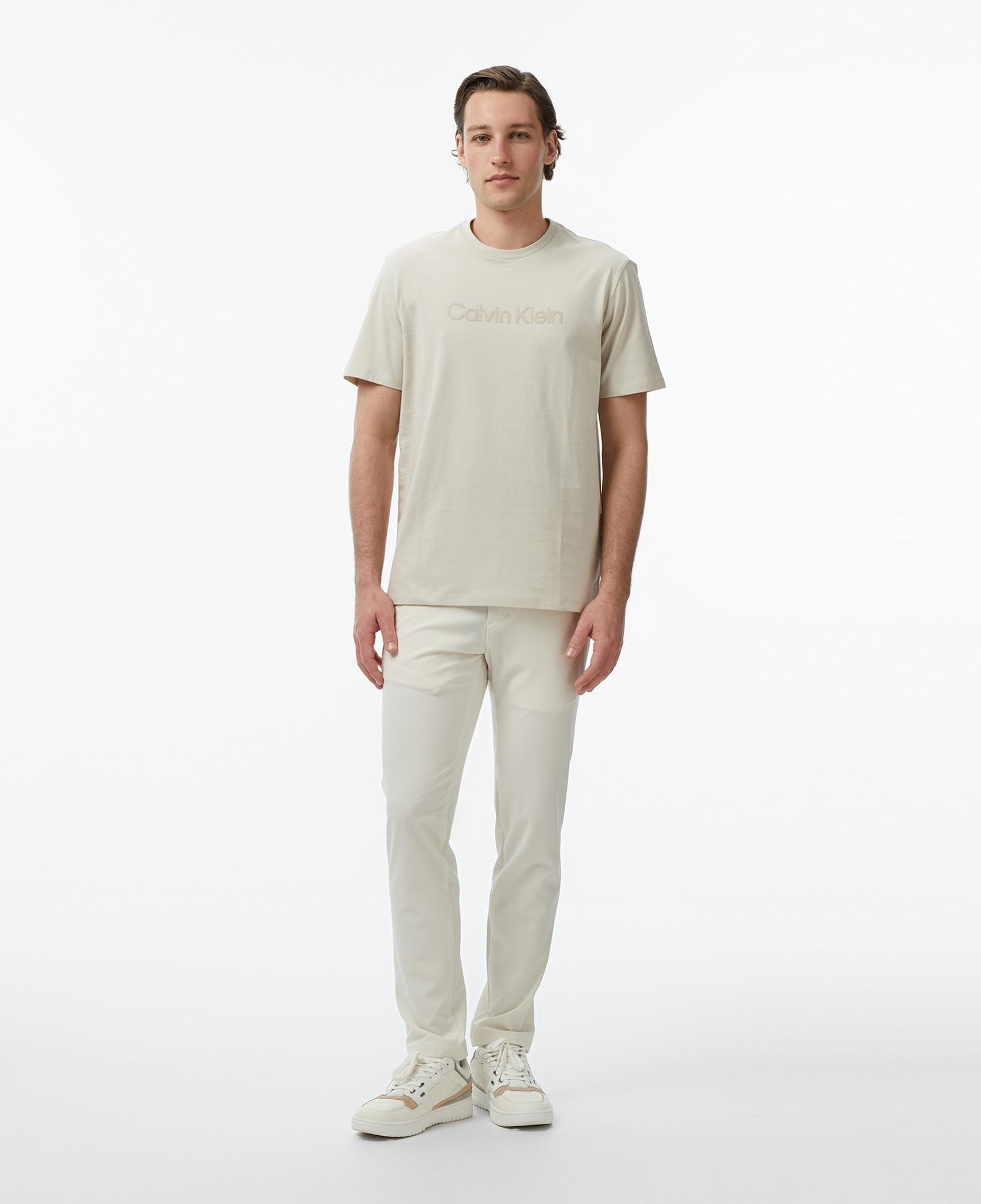 Calvin Klein 30S Sportswear Grap Erkek Bej T-Shirt