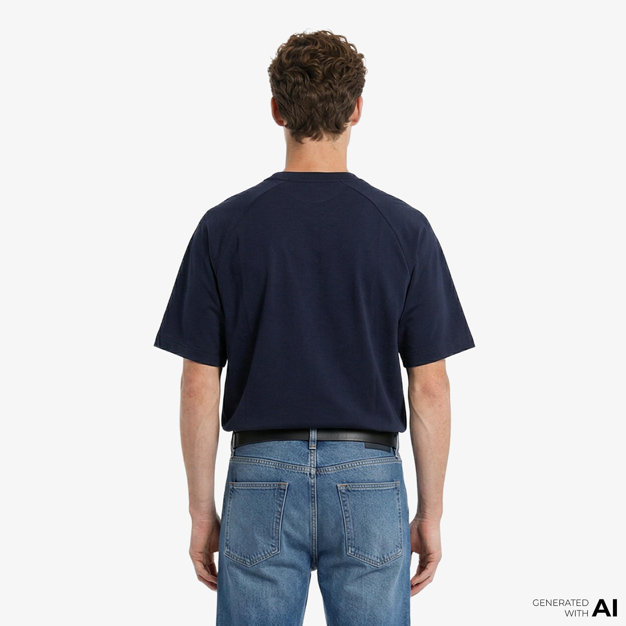 Calvin Klein Graphic Erkek Mavi T-Shirt