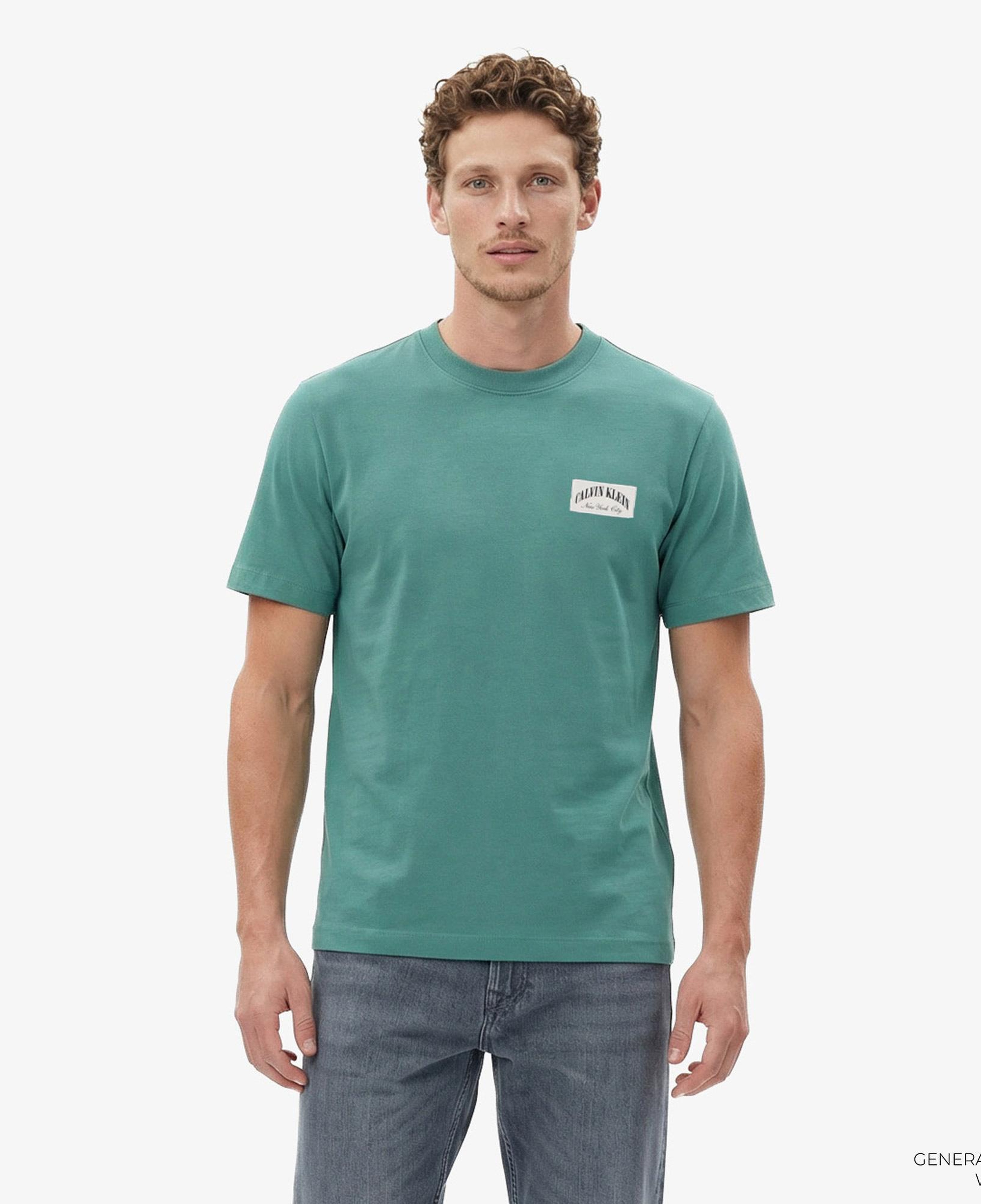 Calvin Klein 20S Easy Collegiate Badge  Erkek Yeşil T-Shirt