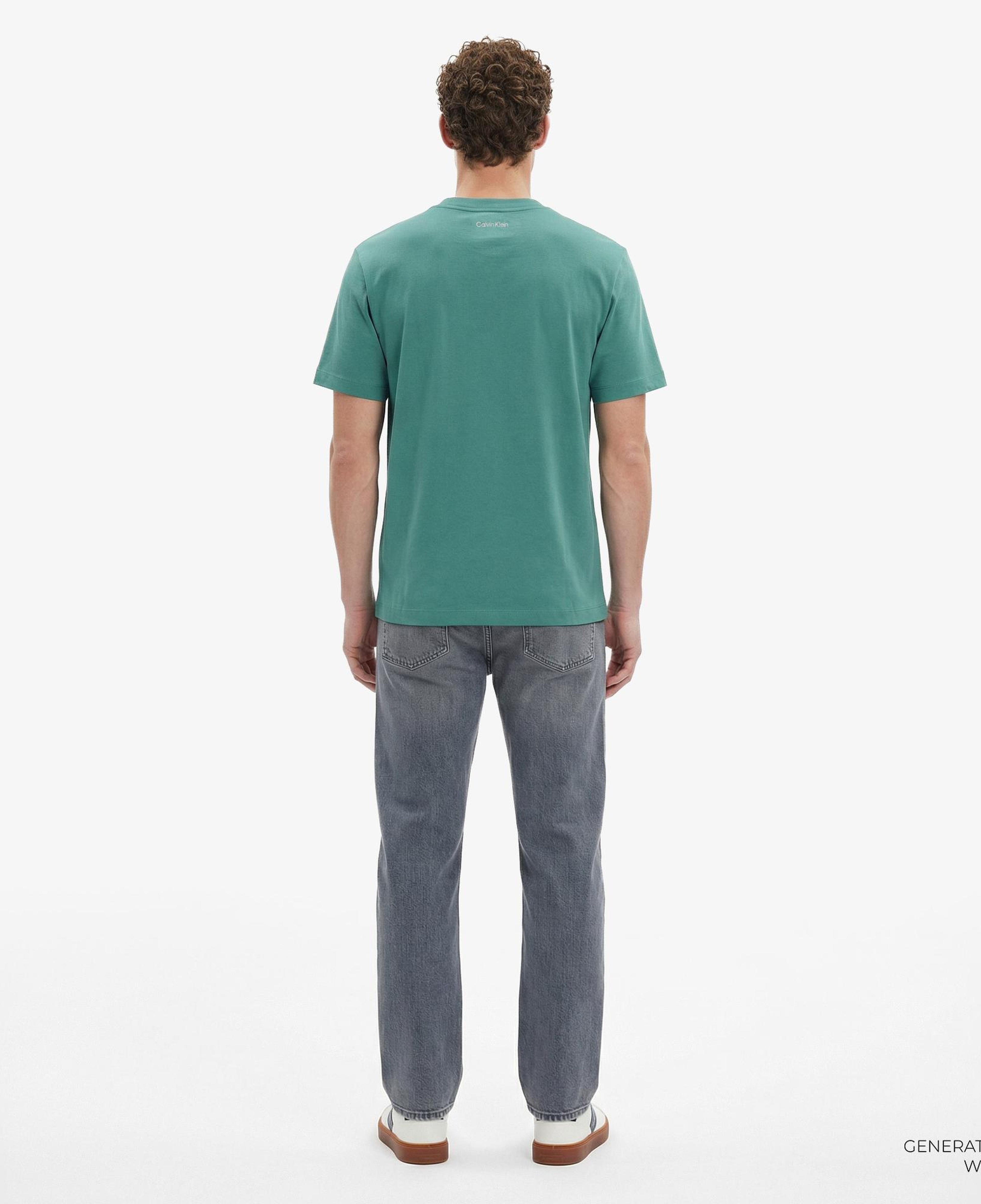 Calvin Klein 20S Easy Collegiate Badge  Erkek Yeşil T-Shirt
