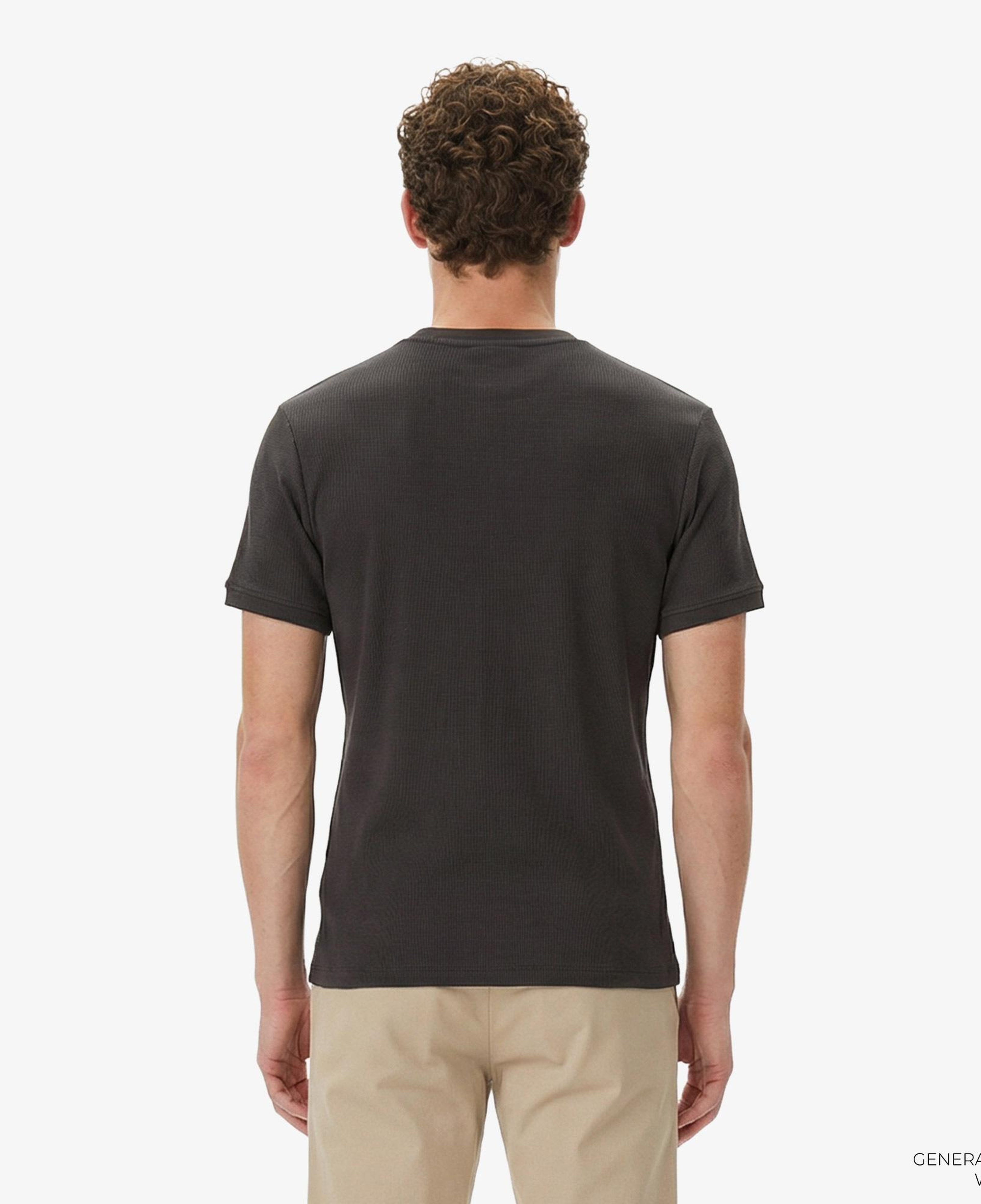 Calvin Klein Slim Micro Waffle Crewnk  Erkek Gri T-Shirt