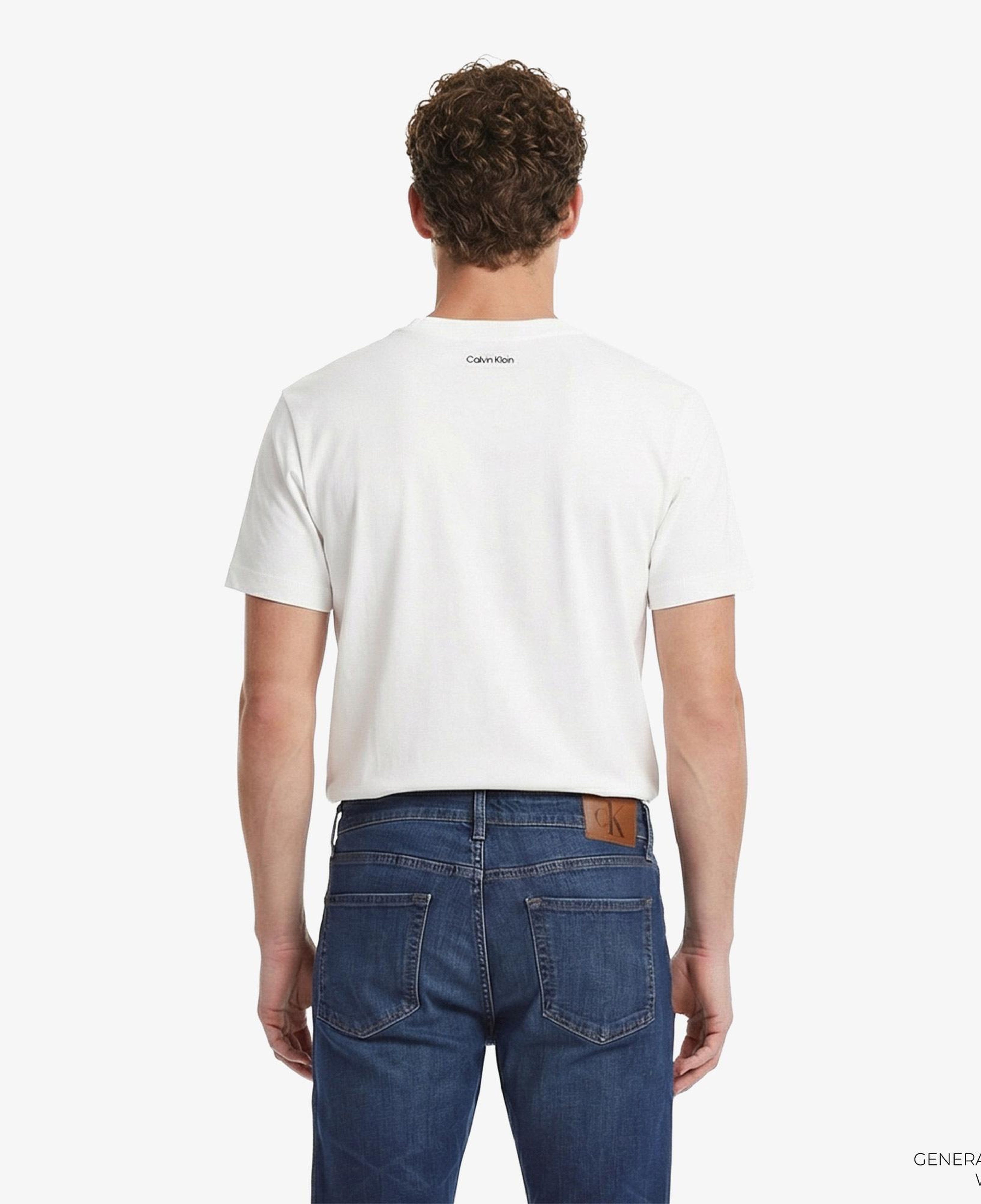 Calvin Klein 20S Easy Collegiate Badge Erkek Beyaz T-Shirt