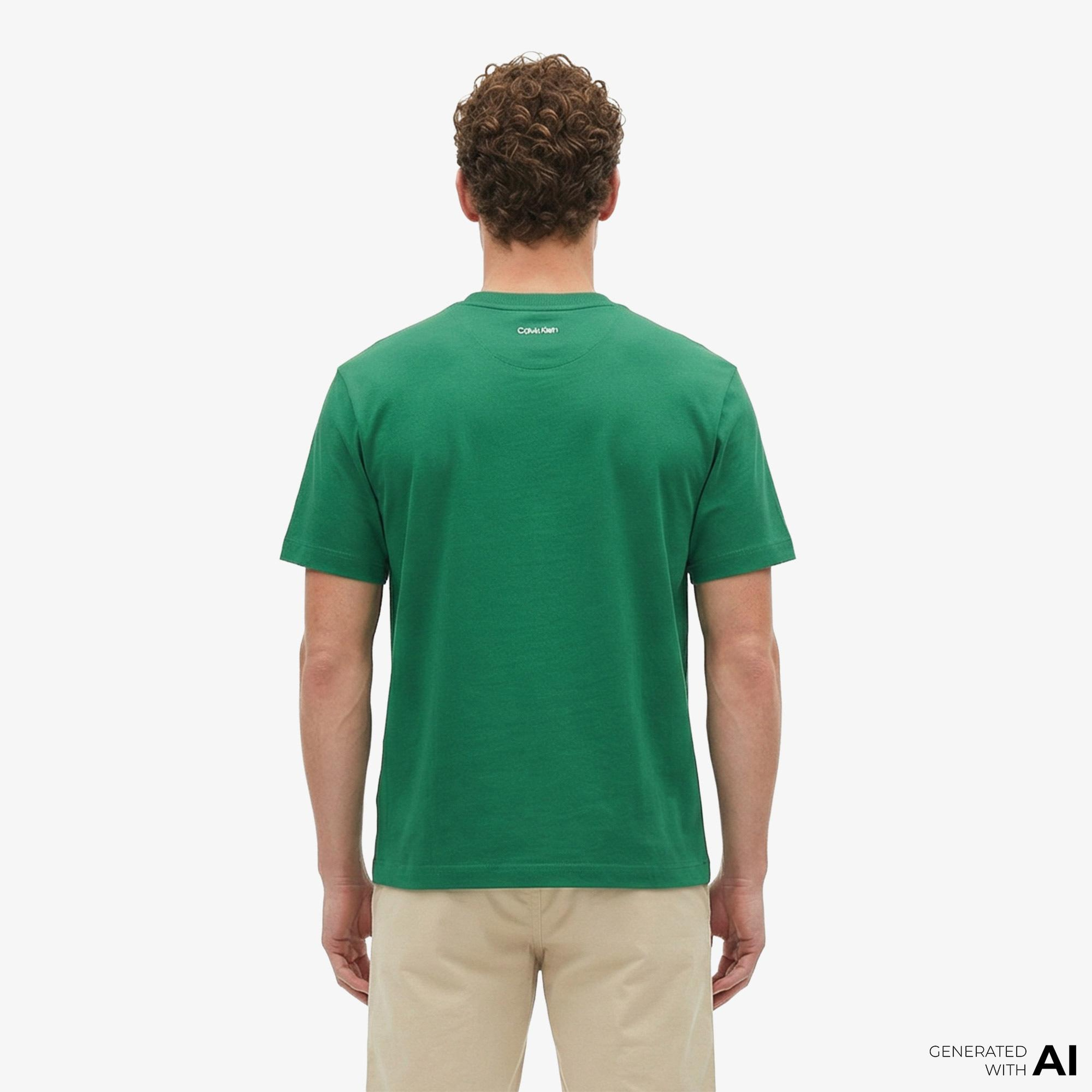 Calvin Klein 16S March Graphic Seasonal Erkek Yeşil T-Shirt