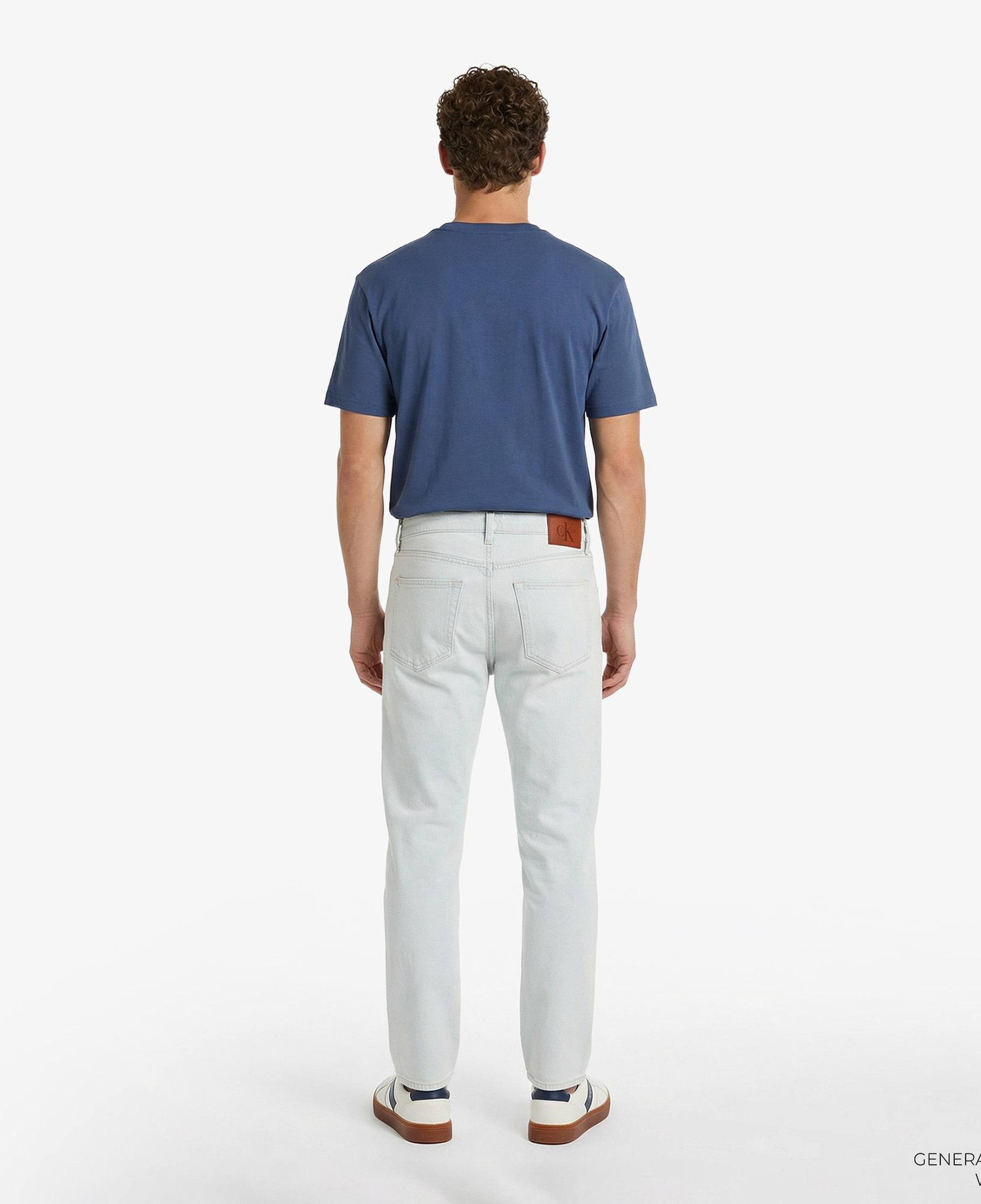 Calvin Klein Standard Straight Bleachout 205 Erkek Mavi Jean