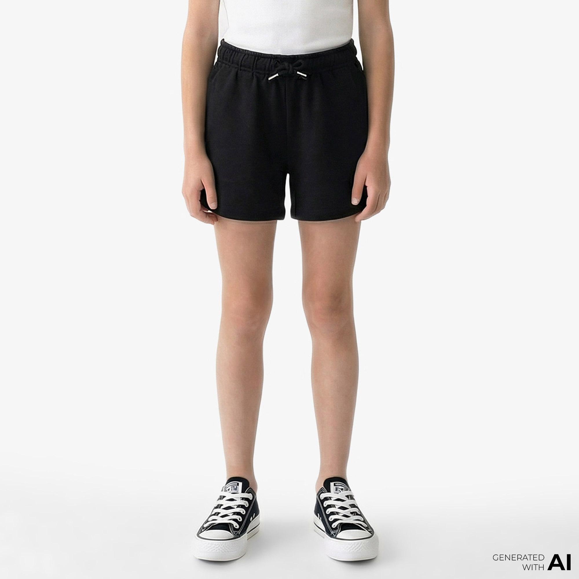 Calvin Klein Mono Logo Relaxed Çocuk Siyah Şort