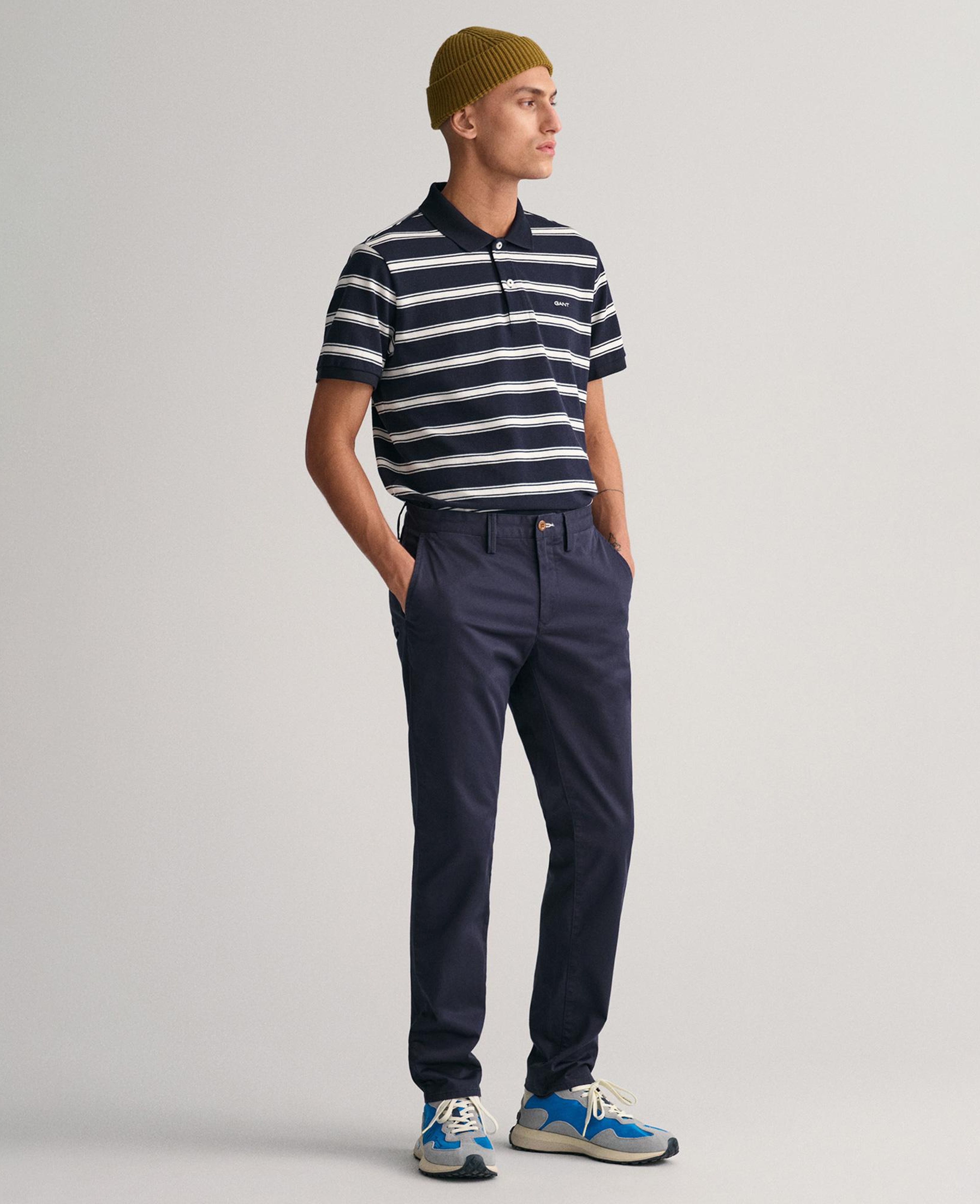 GANT Erkek Lacivert Slim Fit Chino Pantolon